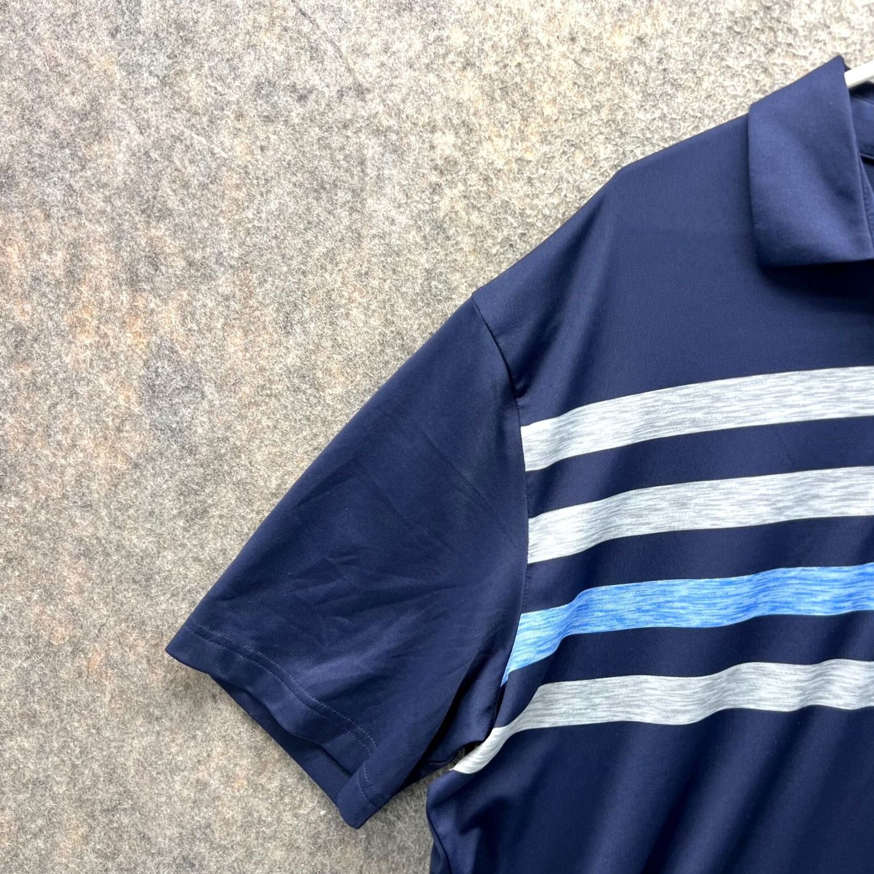 Callaway VINTAGE Callaway Polo Shirt Men Large Blue Opti Dri Polyester Striped Golf Shirt Mens Regular Short Sleeve Polo 48 in Chest Size US L / EU 52-54 / 3 - 7 Thumbnail