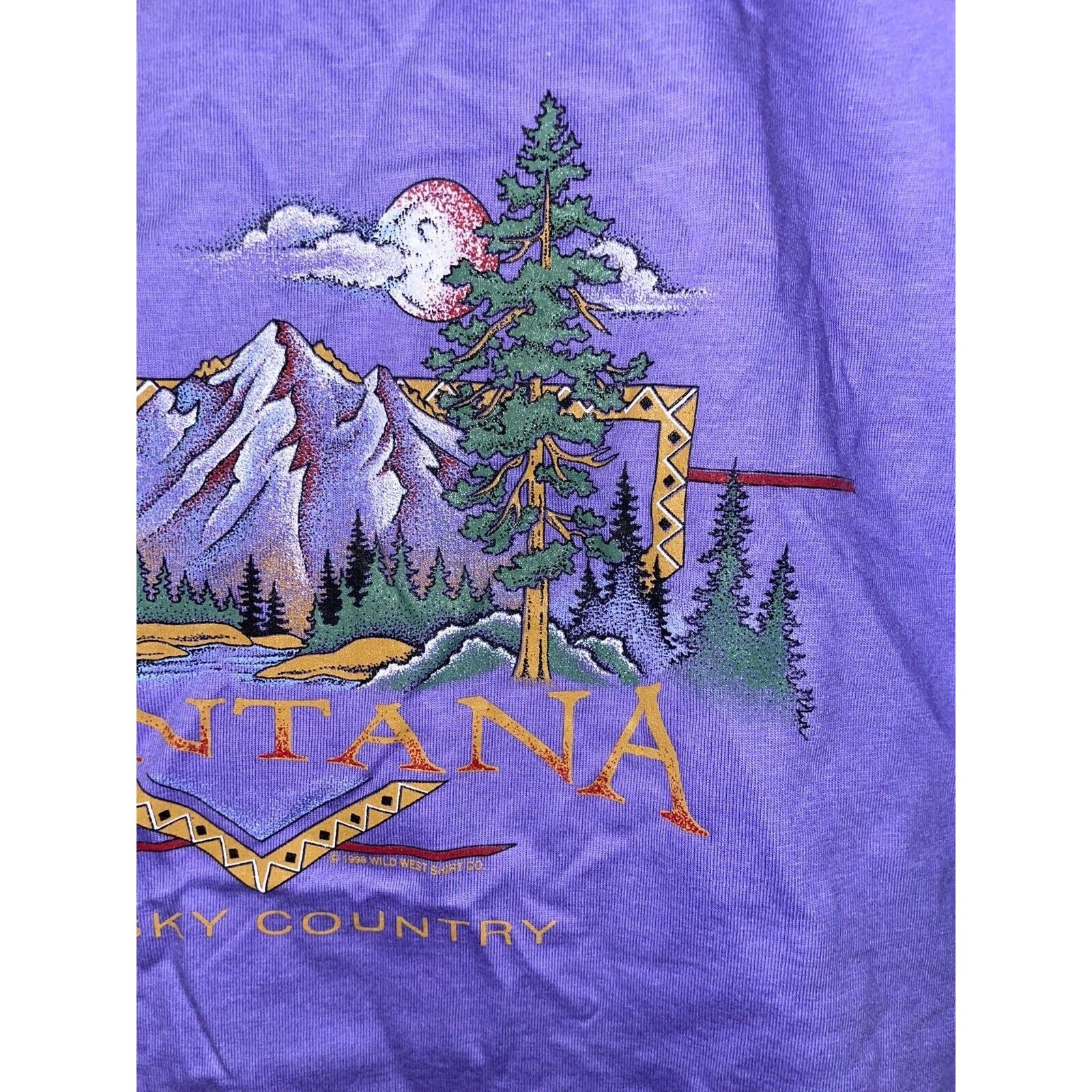 Jerzees Vintage Montana Mountains Shirt Last best Place Tee VTG 90s Size US L / EU 52-54 / 3 - 4 Thumbnail