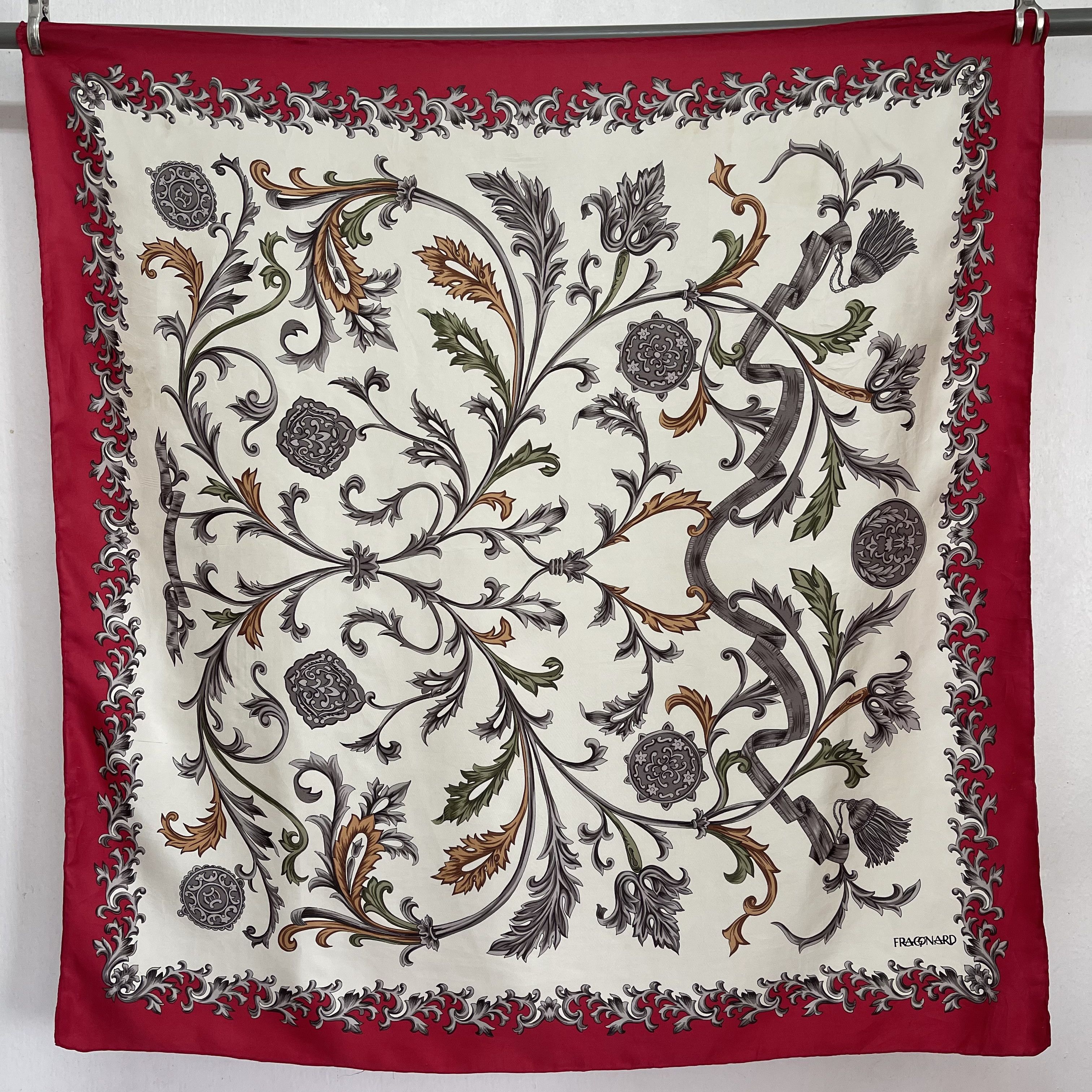 Other Vintage Fragonard Silk Scarf - S7027 Size ONE SIZE - 4 Thumbnail