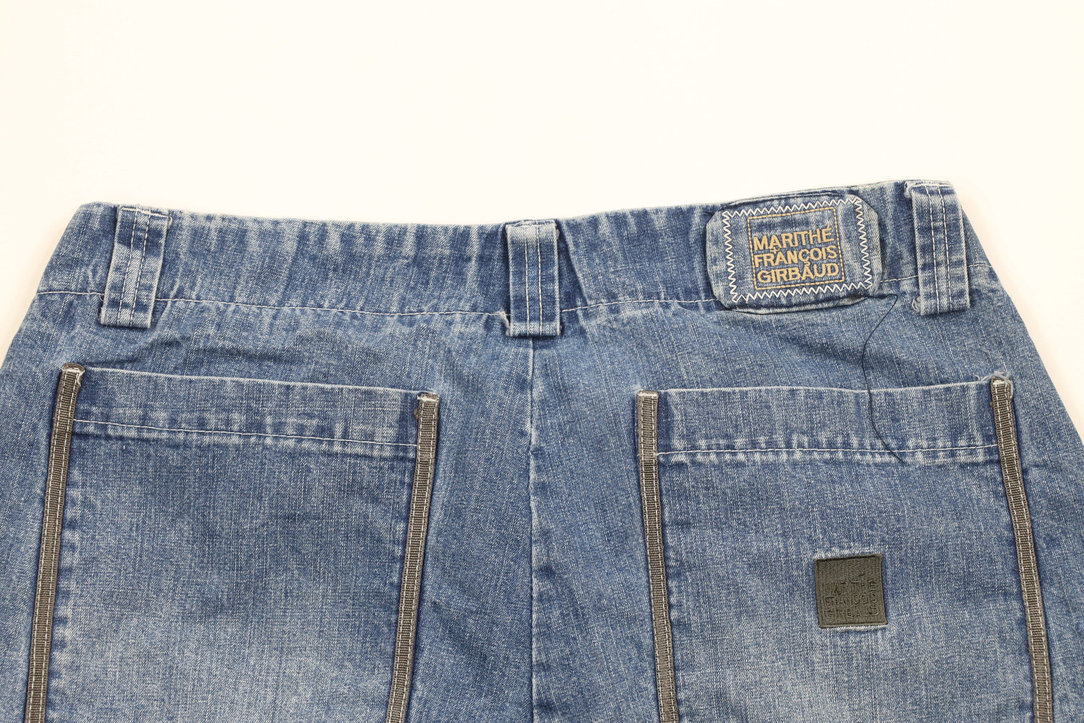 Marithe + Francois Girbaud × Vintage Vintage 90s Marithe Francois Girbaud Strap Denim Shorts Size US 40 / EU 56 - 9 Thumbnail