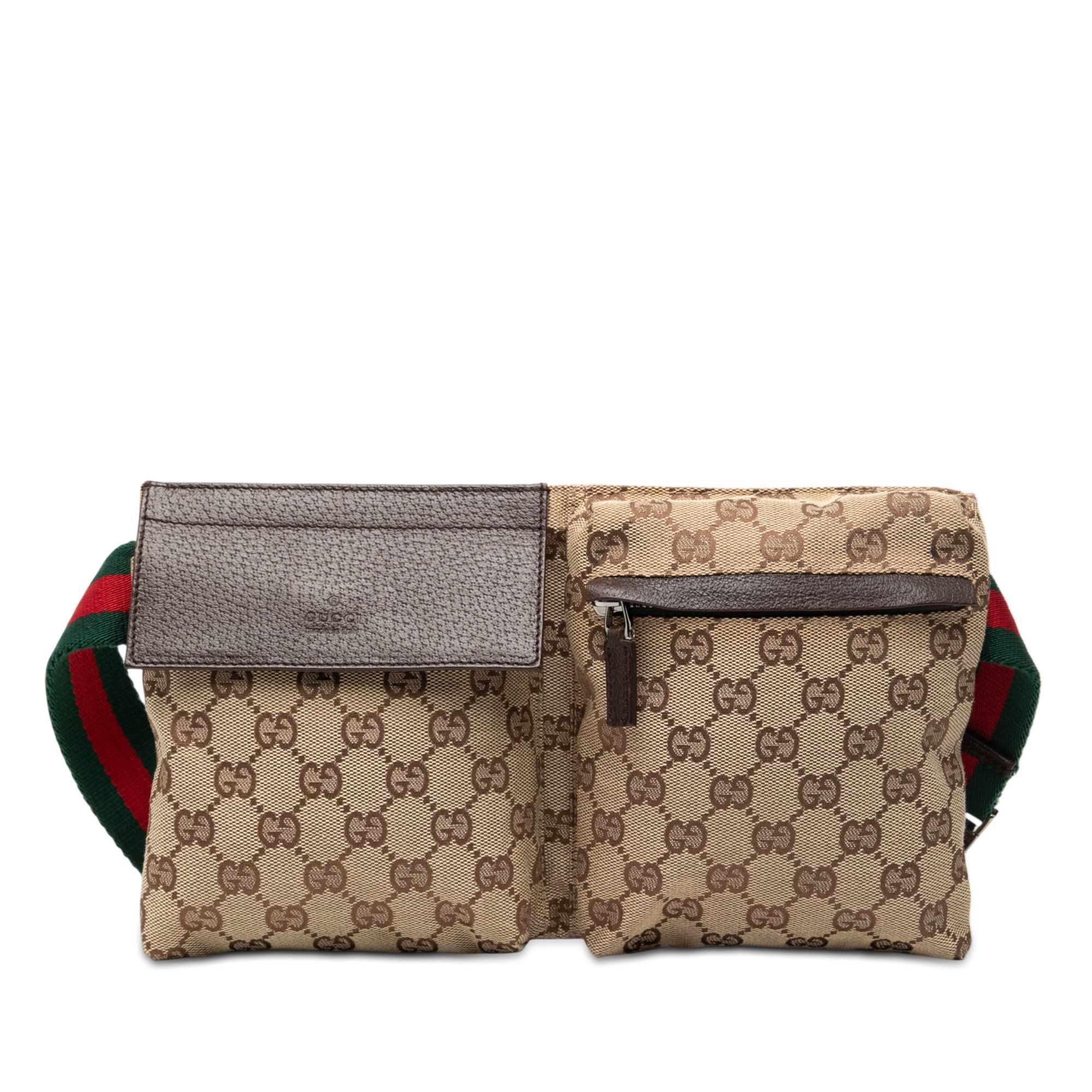 Gucci Gucci GG Canvas Web Double Pocket Belt Bag Size ONE SIZE - 1 Thumbnail