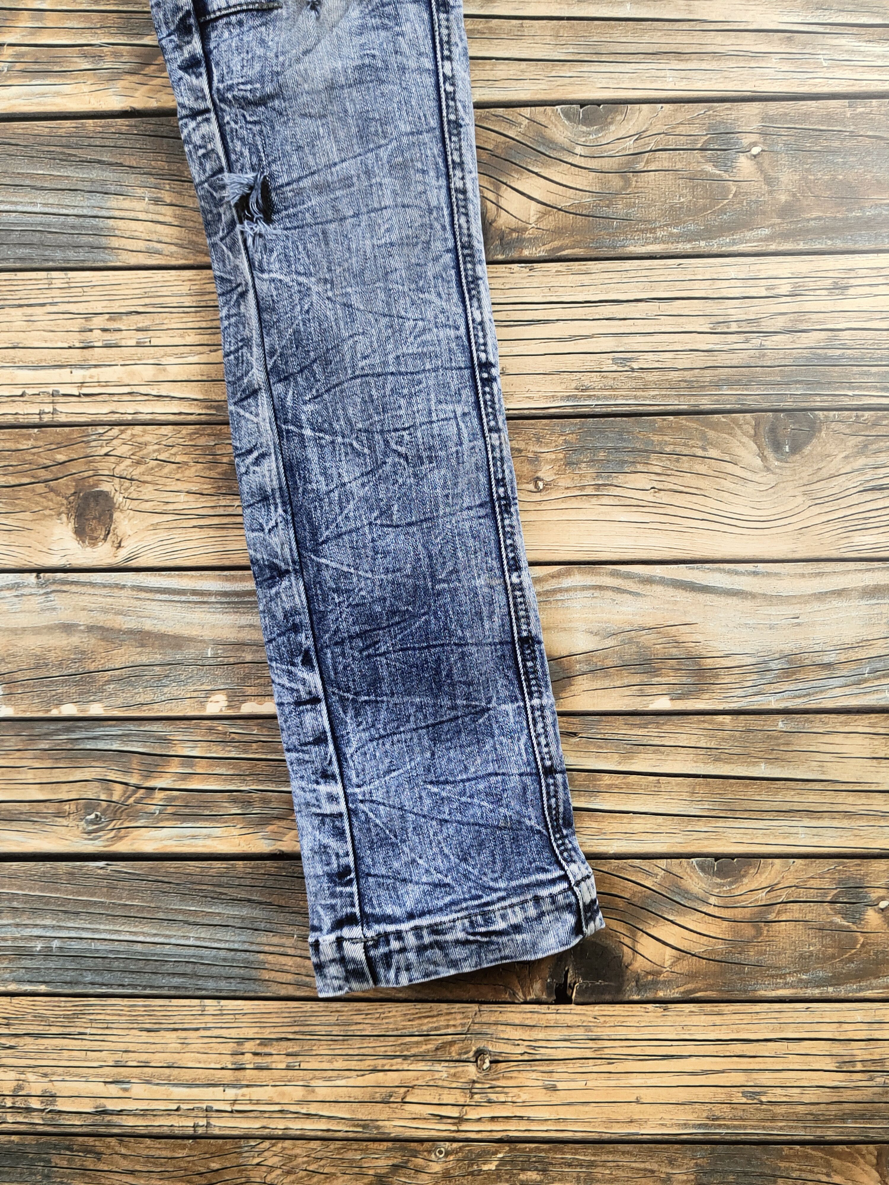 Japanese Brand D Torachi Blue Distressed Ripped Jeans #S2914 Size US 28 / EU 44 - 6 Thumbnail