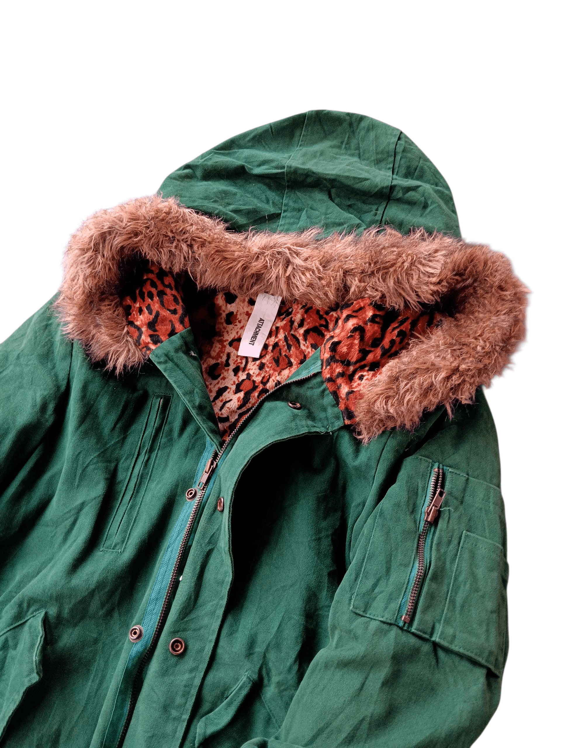 Kazuyuki Kumagai Attachment Attachment leopard linning fur hoodie parka jacket Size US M / EU 48-50 / 2 - 7 Thumbnail