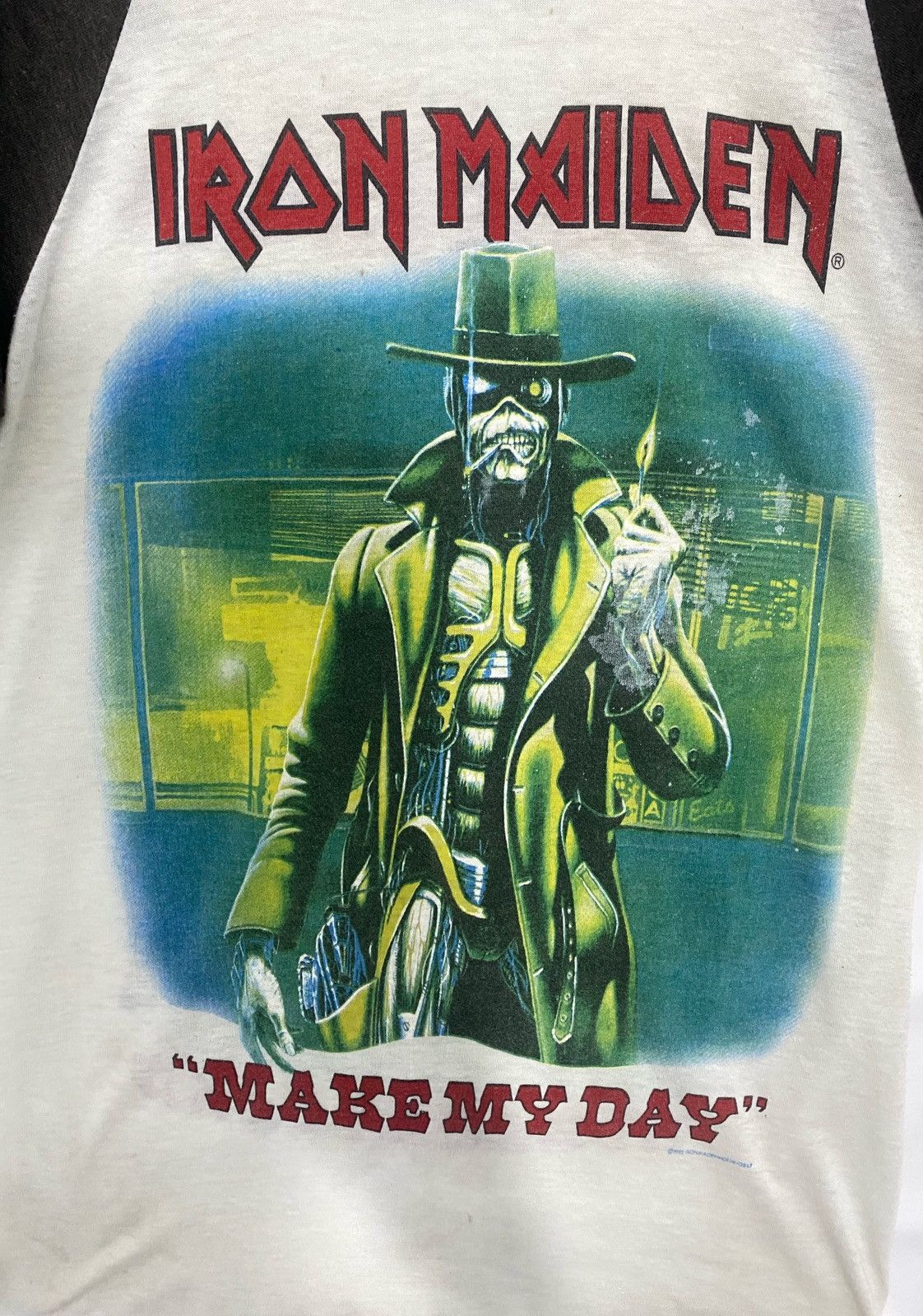Iron Maiden Vintage 80s Iron Maiden make my Day Tshirt Size US M / EU 48-50 / 2 - 4 Thumbnail