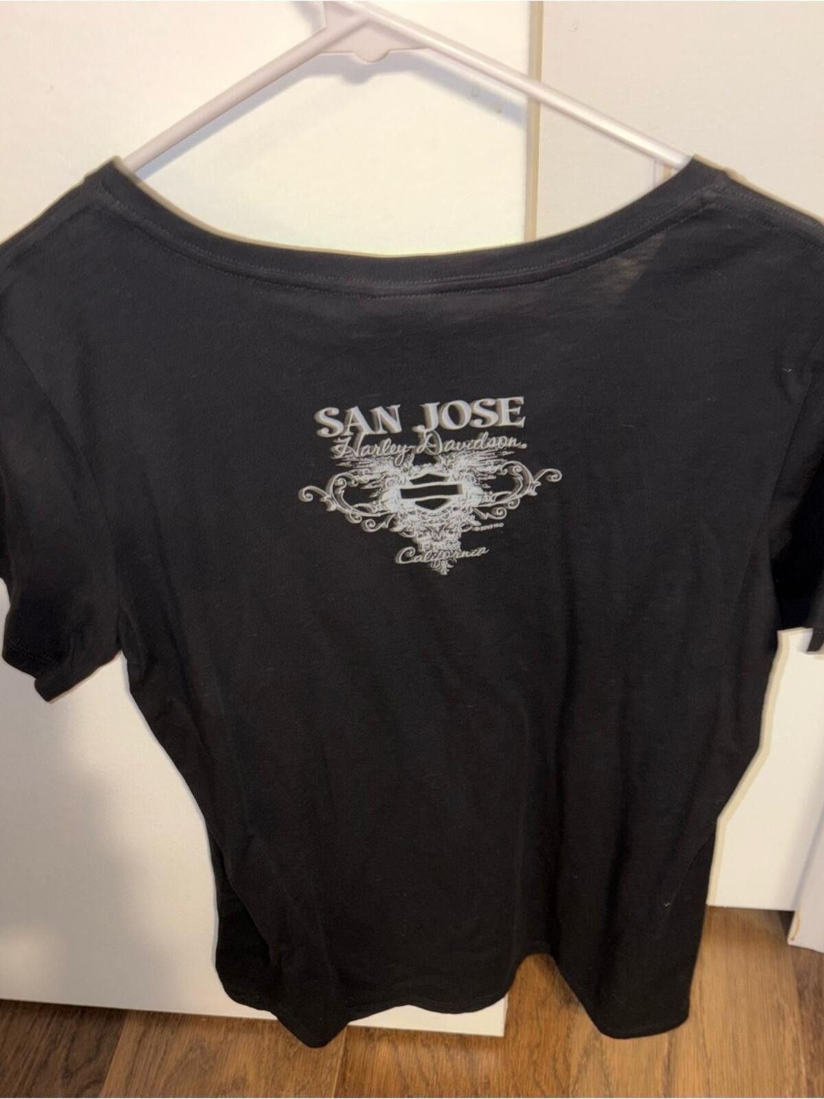 Harley Davidson Harley-Davidson San Jose CA Black on Black Logo Tee Size XL / US 12-14 / IT 48-50 - 2 Thumbnail