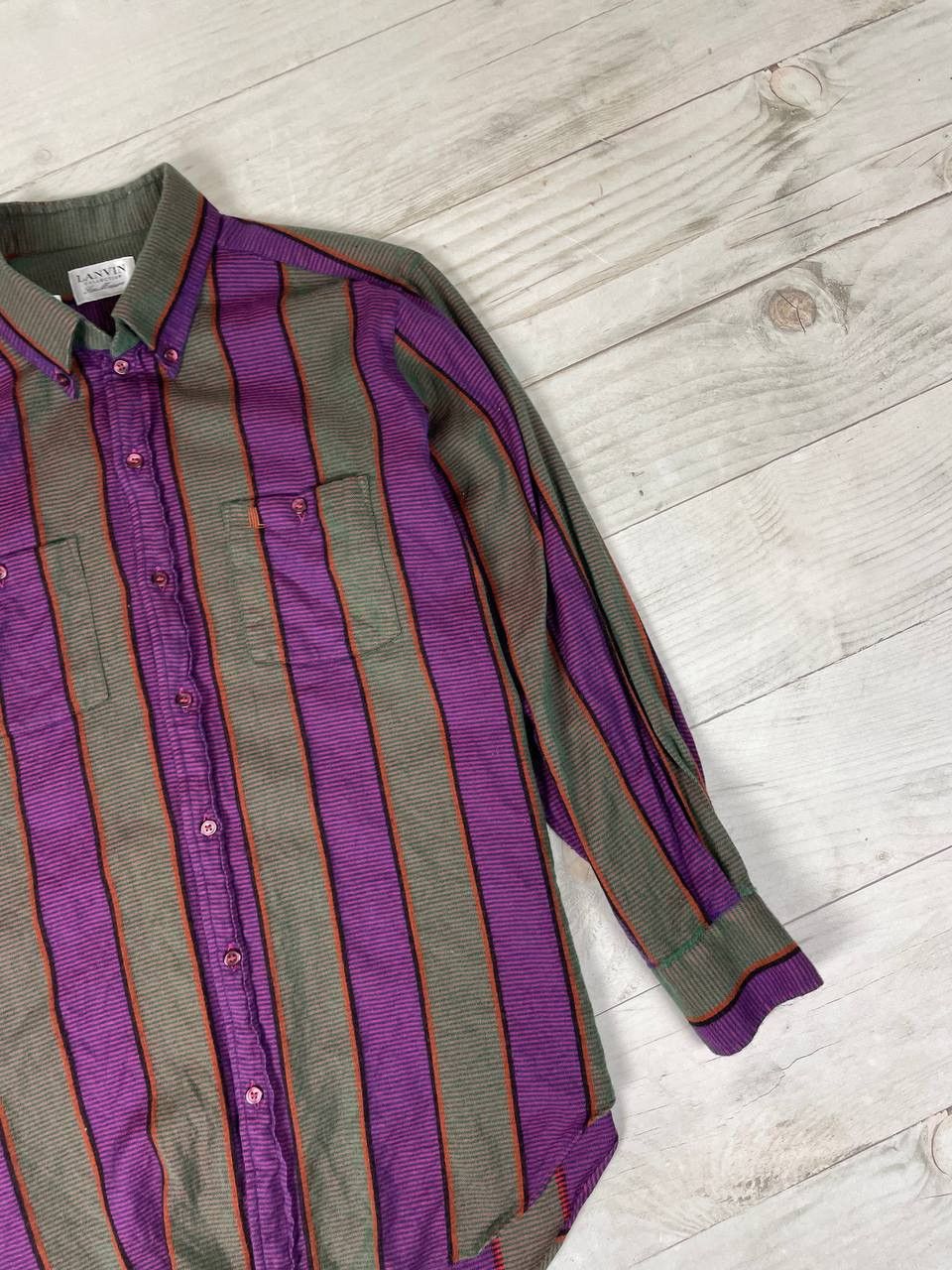 Lanvin Lanvin Silk Wool Striped Shirt Button Up Size US M / EU 48-50 / 2 - 4 Thumbnail