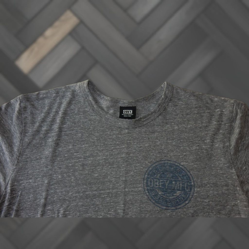 Obey OBEY USA Made T Shirt Mens M Short Sleeve Graphic Print Gray Size US M / EU 48-50 / 2 - 1 Thumbnail