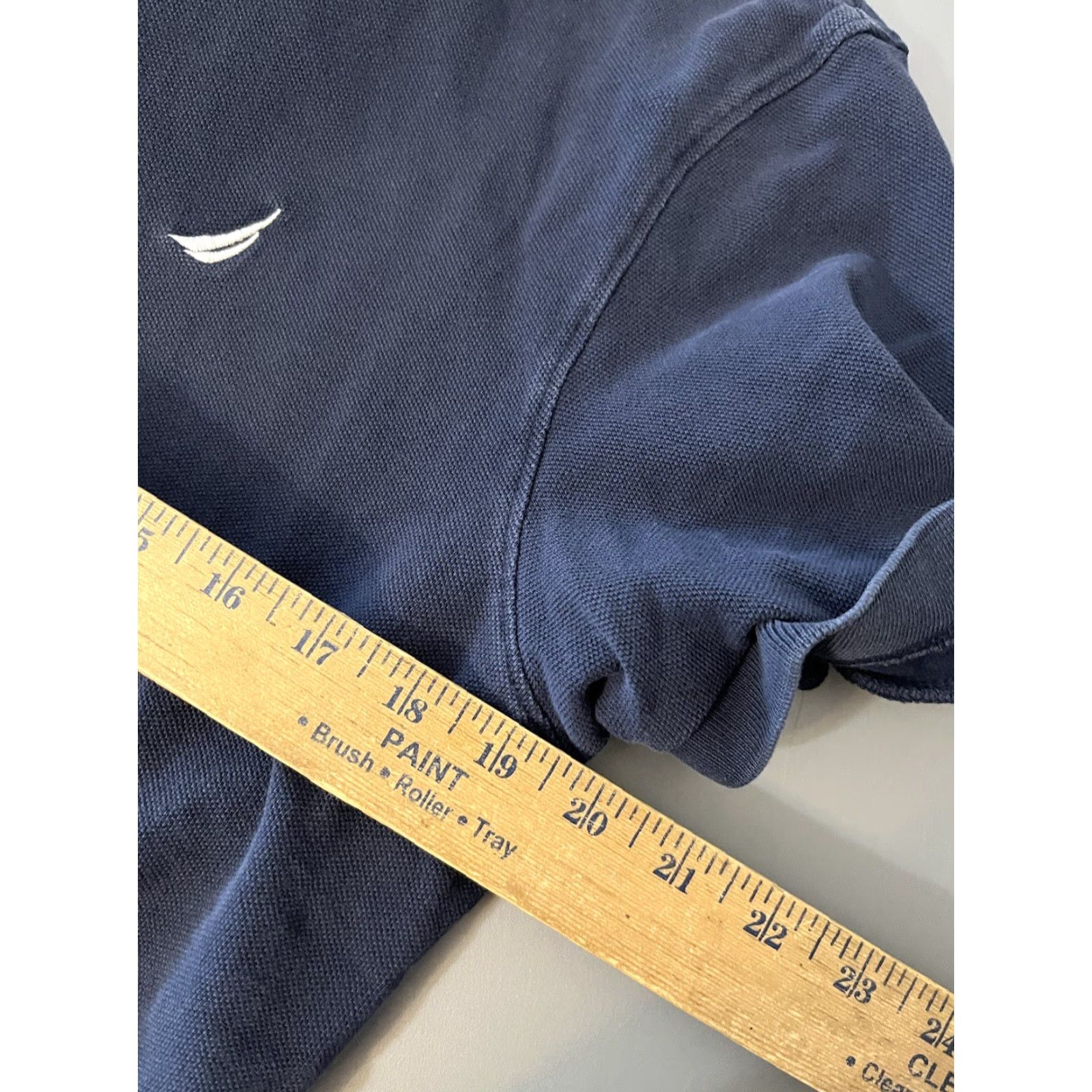 Nautica Nautica Mens L Navy Blue Shirt Polo Short Sleeve Solid Classic Fit Logo Distres Size US L / EU 52-54 / 3 - 5 Thumbnail