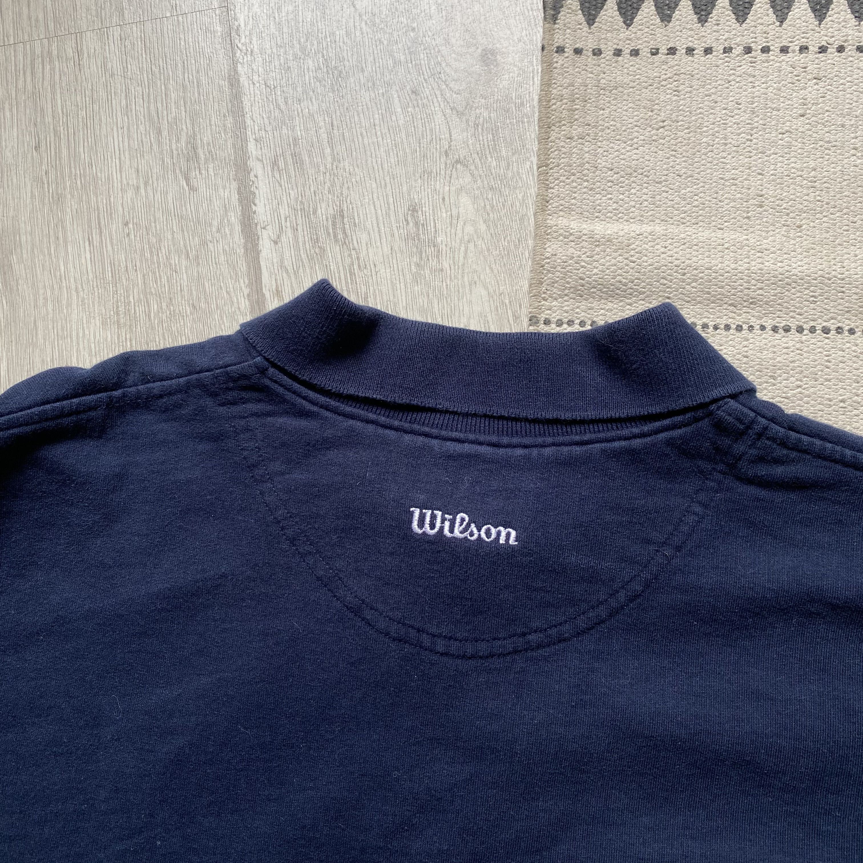 Wilson Vintage 90s USA Wilson Polo Sweatshirt Big logo half sweater Size US XL / EU 56 / 4 - 10 Thumbnail