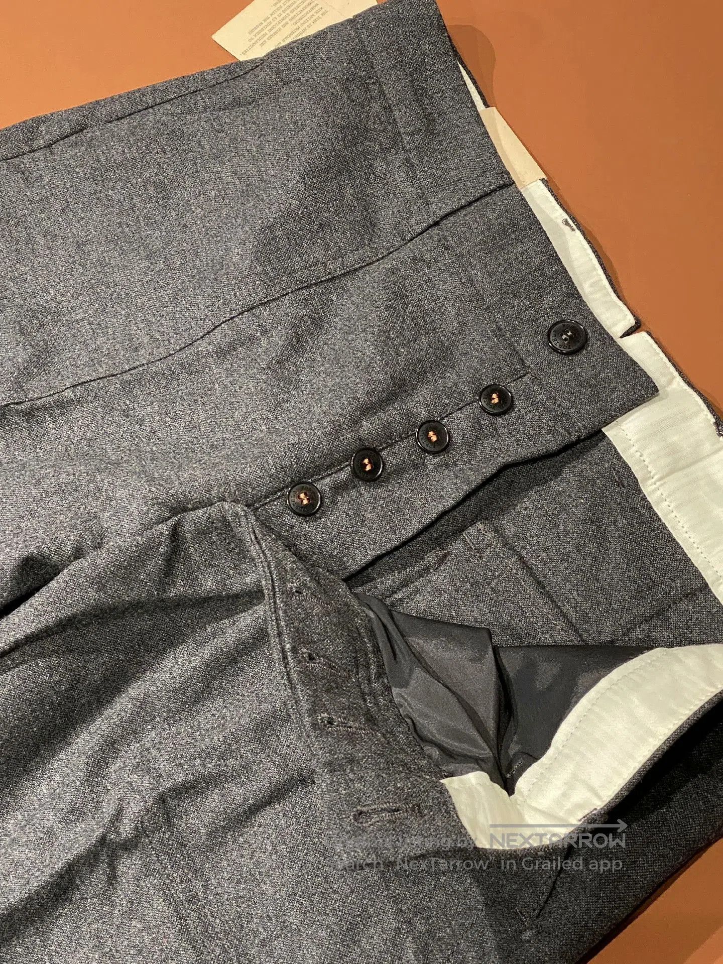 Fortela FORTELA Italian Dark Gray Wool Casual Pants. Size US 33 - 4 Thumbnail
