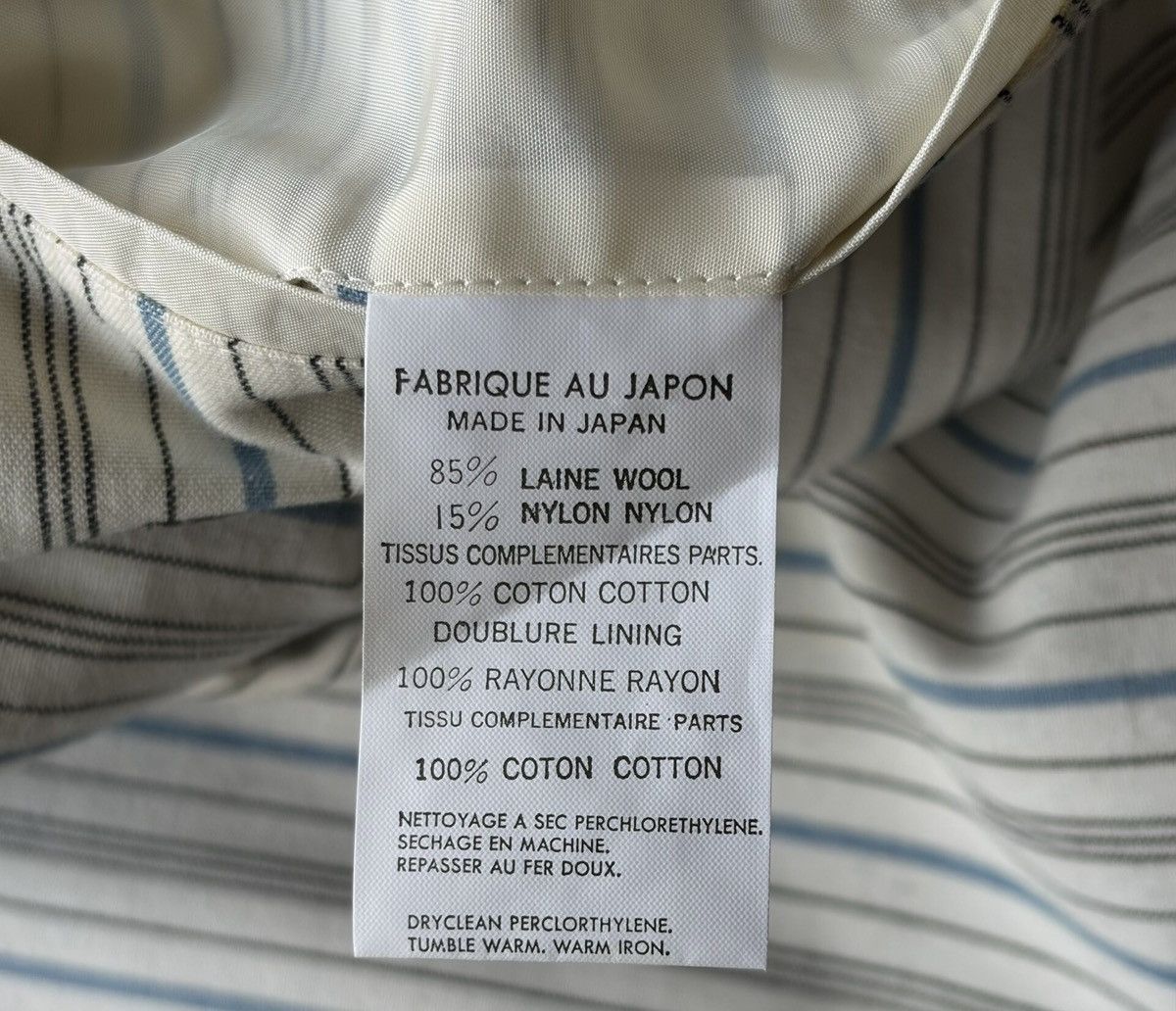 Yohji Yamamoto Yohji Yamamoto 93SS White Stripe Panel Blazer Size 38S - 6 Thumbnail