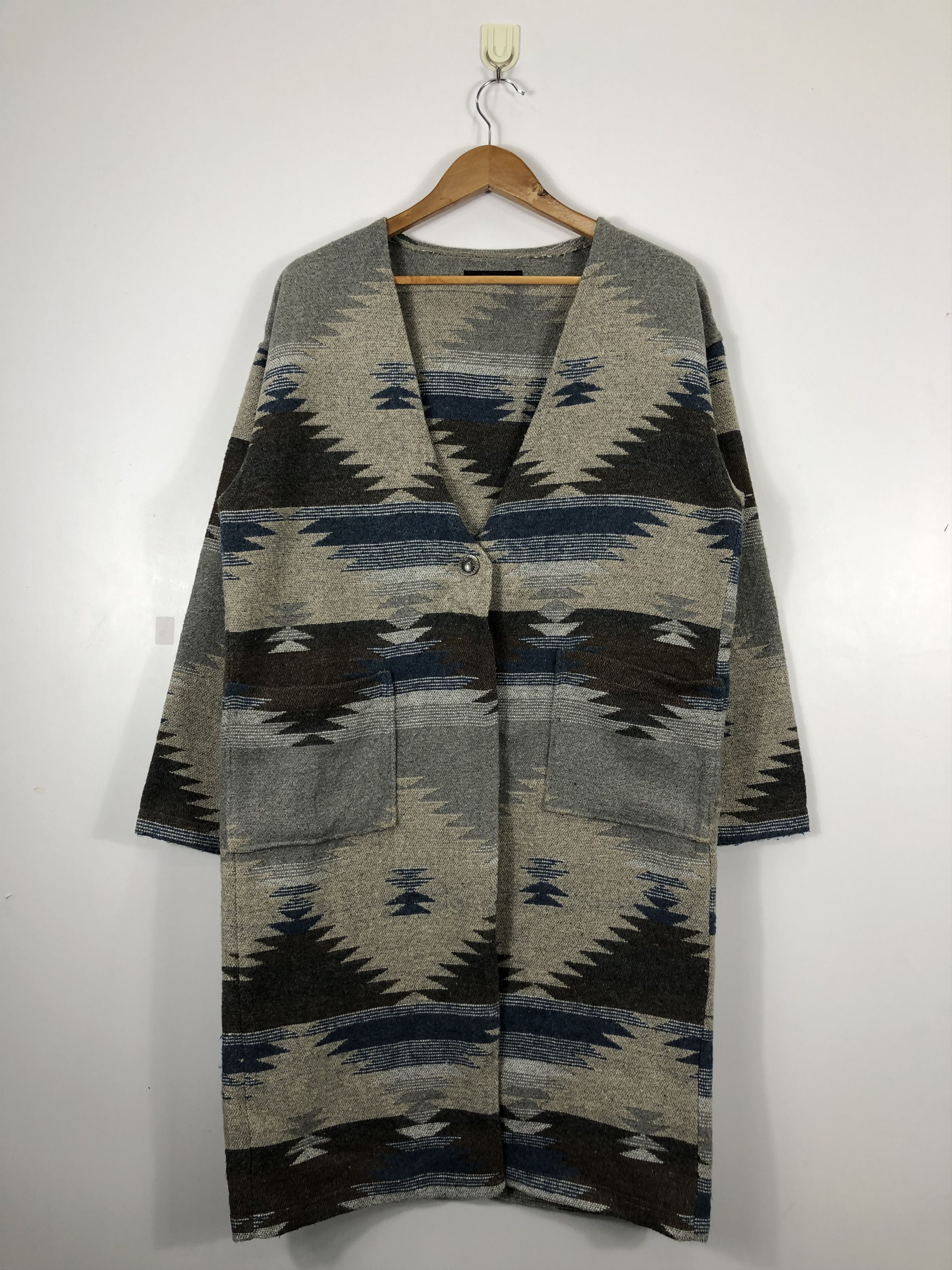 Vintage Vintage Navajo Style Chimayo Long Jacket J0573 Size US L / EU 52-54 / 3 - 1 Thumbnail