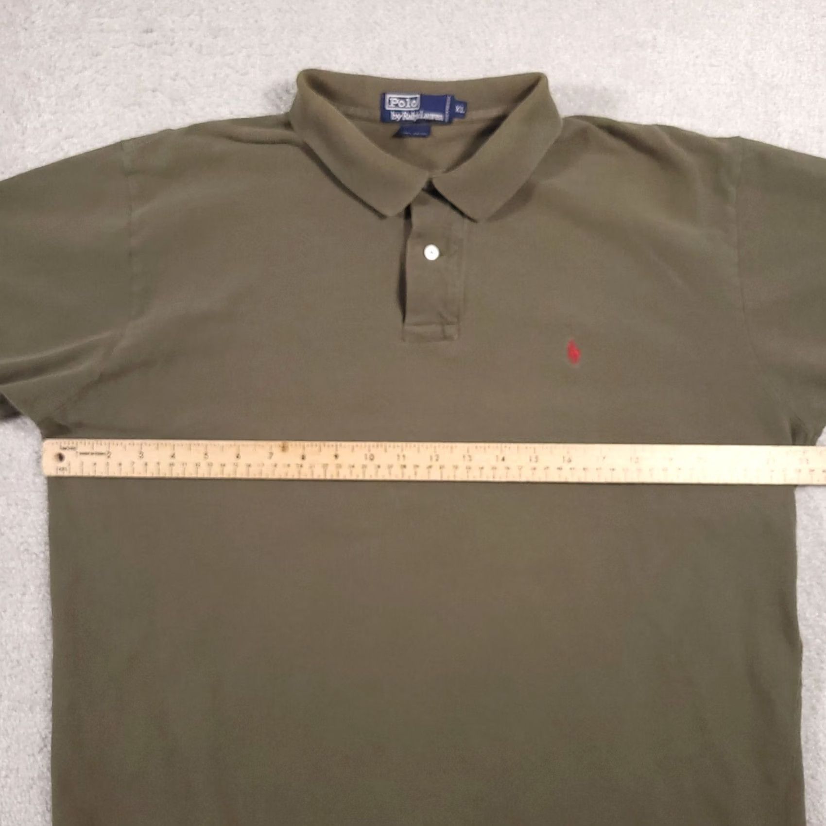 Ralph Lauren Ralph Lauren Polo Shirt Mens XL Pony Red Logo Rugby Preppy Golf Brown Grunge Size US XL / EU 56 / 4 - 3 Thumbnail