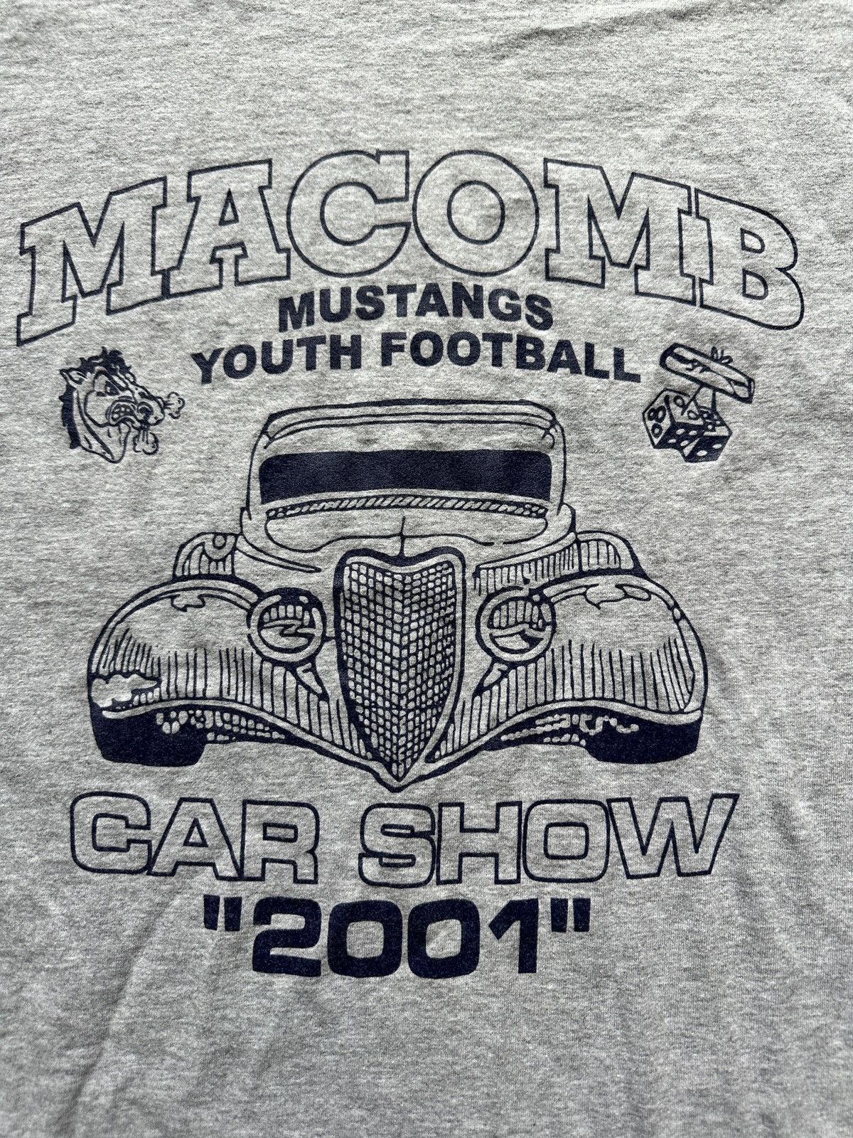 Vintage 2001 Macomb Mustangs Football Car Show Graphic Tee Size US XL / EU 56 / 4 - 2 Thumbnail