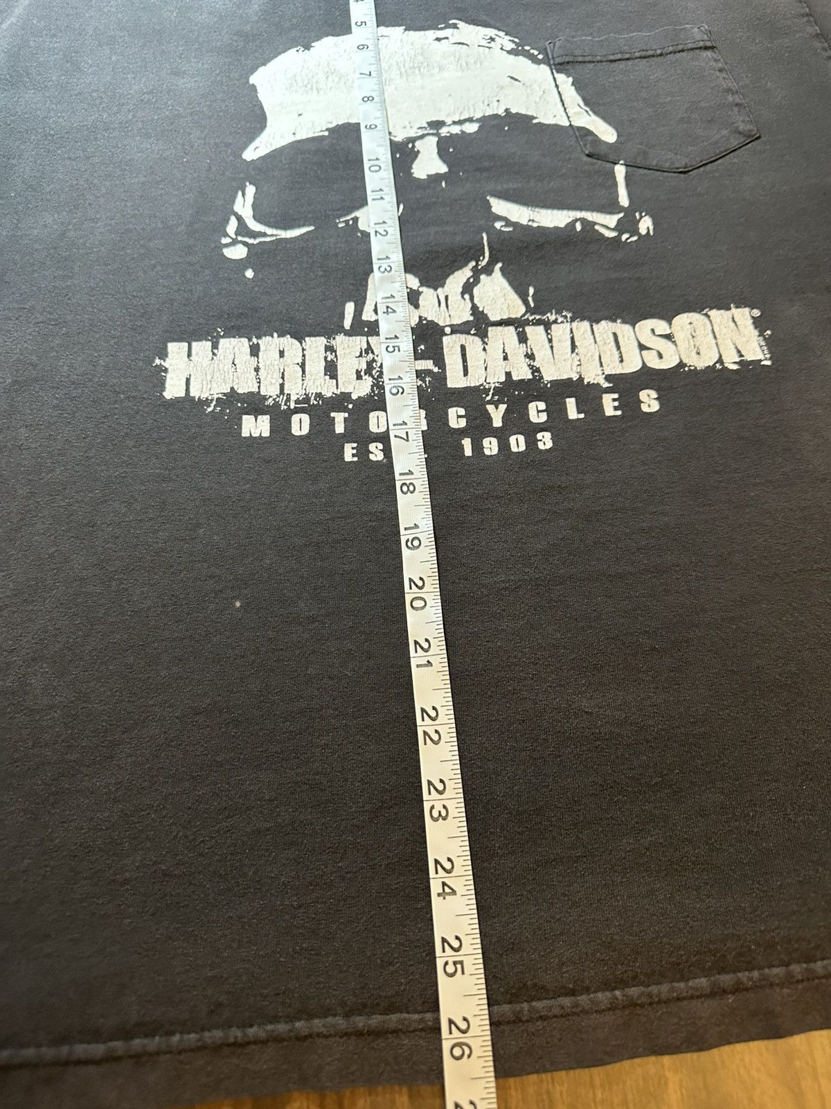 Harley Davidson RARE faded Harley Davidson Skull Pocket tee Size US XL / EU 56 / 4 - 7 Thumbnail