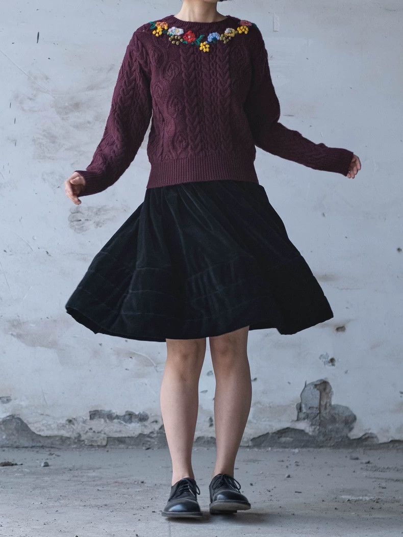 Kenzo KENZO Red embroidered floral knit sweater with wine red ac Size M / US 6-8 / IT 42-44 - 6 Thumbnail