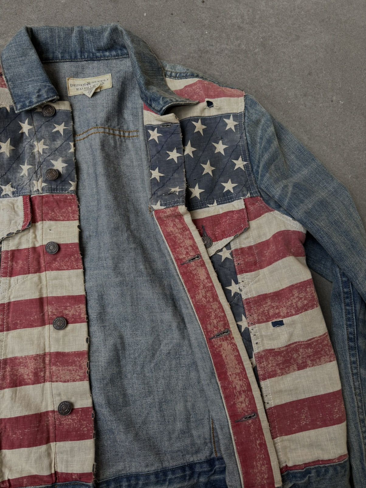 Denim & Supply Ralph Lauren 2000s Denim & Supply Ralph Lauren Flag Denim Jacket Size US M / EU 48-50 / 2 - 12 Thumbnail