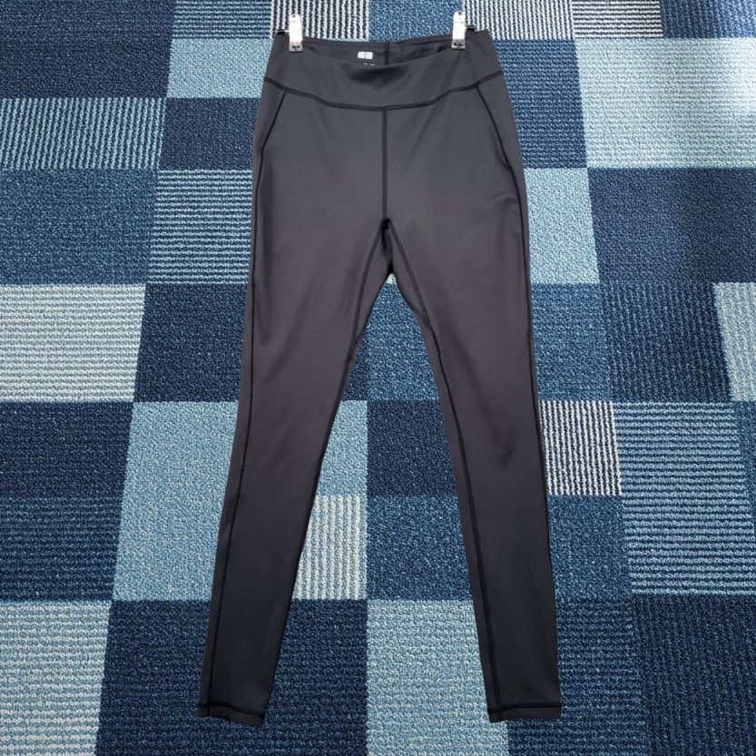 Uniqlo Uniqlo Ankle Womens M Gray Leggings Mid Rise Skinny Stretch Pull Gym Yoga Size 32" / US 10 / IT 46 - 1 Thumbnail