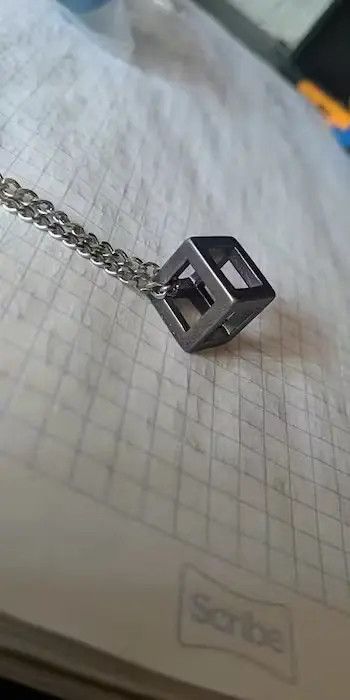 Jewelry Hollow Cube Pendant Necklace Size ONE SIZE - 3 Thumbnail