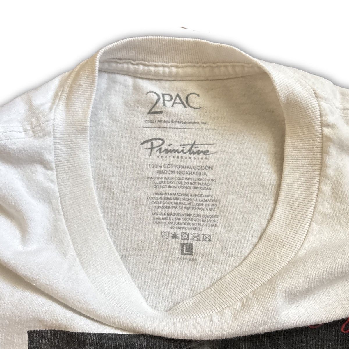 Primitive 2pac Primitive Tupac White Men’s Large Graphic T-Shirt Size US L / EU 52-54 / 3 - 2 Thumbnail