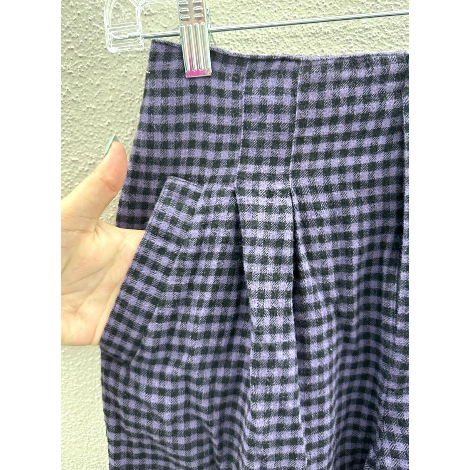 Vintage VINTAGE Cambridge Dry Goods Womens Dress Pants Purple Black Plaid 6 Straight Rise High Waist Comfort 80s 90s Mens Womens Girls Size 28" / US 6 / IT 42 - 3 Thumbnail