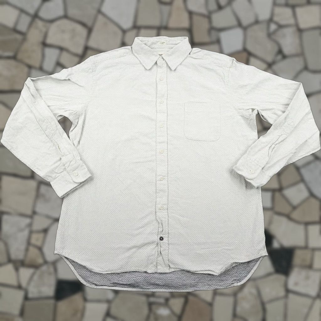 Taylor Stitch Taylor Stitch Shirt Mens Size 46 White Polka Dot But Up Textured Long Sleeve Size US XXL / EU 58 / 5 - 1 Thumbnail