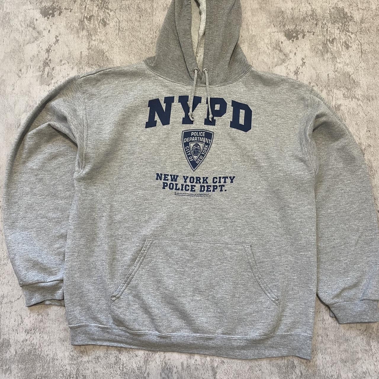 Jerzees 2003 Grey & blue NYPD New York Police Department Size US L / EU 52-54 / 3 - 1 Thumbnail