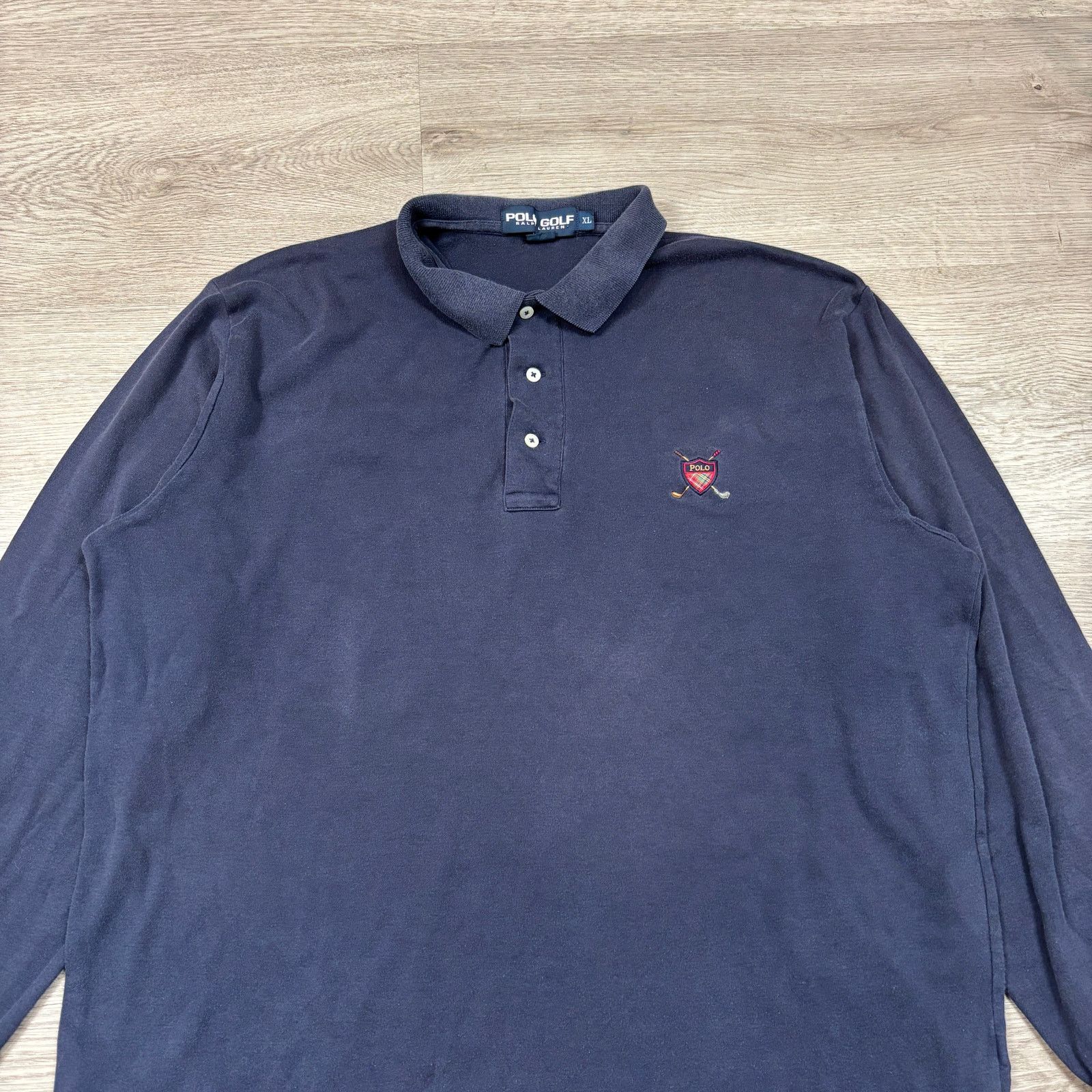 Polo Ralph Lauren × RLX Ralph Lauren × Vintage VTG Polo Golf Ralph Lauren Rugby Long Sleeve Polo Shirt XL Size US XL / EU 56 / 4 - 2 Thumbnail