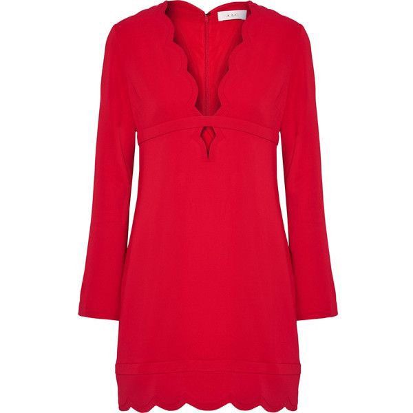 A.L.C. $500 NWT ALC | Eve Red Scalloped Dress Size: 10 Size L / US 10 / IT 46 - 10 Thumbnail