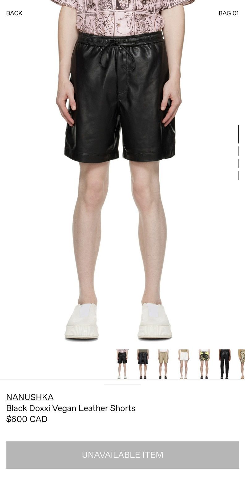 Nanushka Doxxi vegan leather short - black Size US 32 / EU 48 - 5 Thumbnail