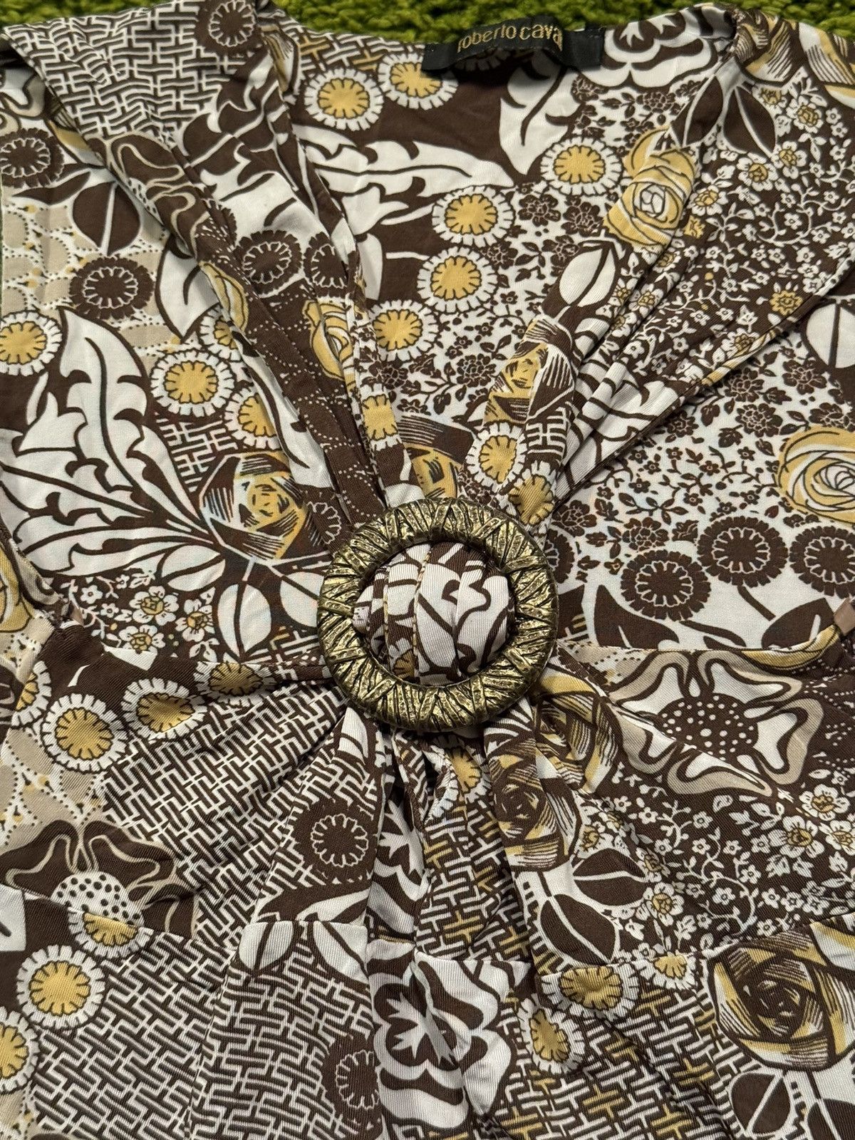 Just Cavalli × Roberto Cavalli × Vintage Roberto Cavalli 2000s vintage floral pattern tank top Y2K Size S / US 4 / IT 40 - 4 Thumbnail