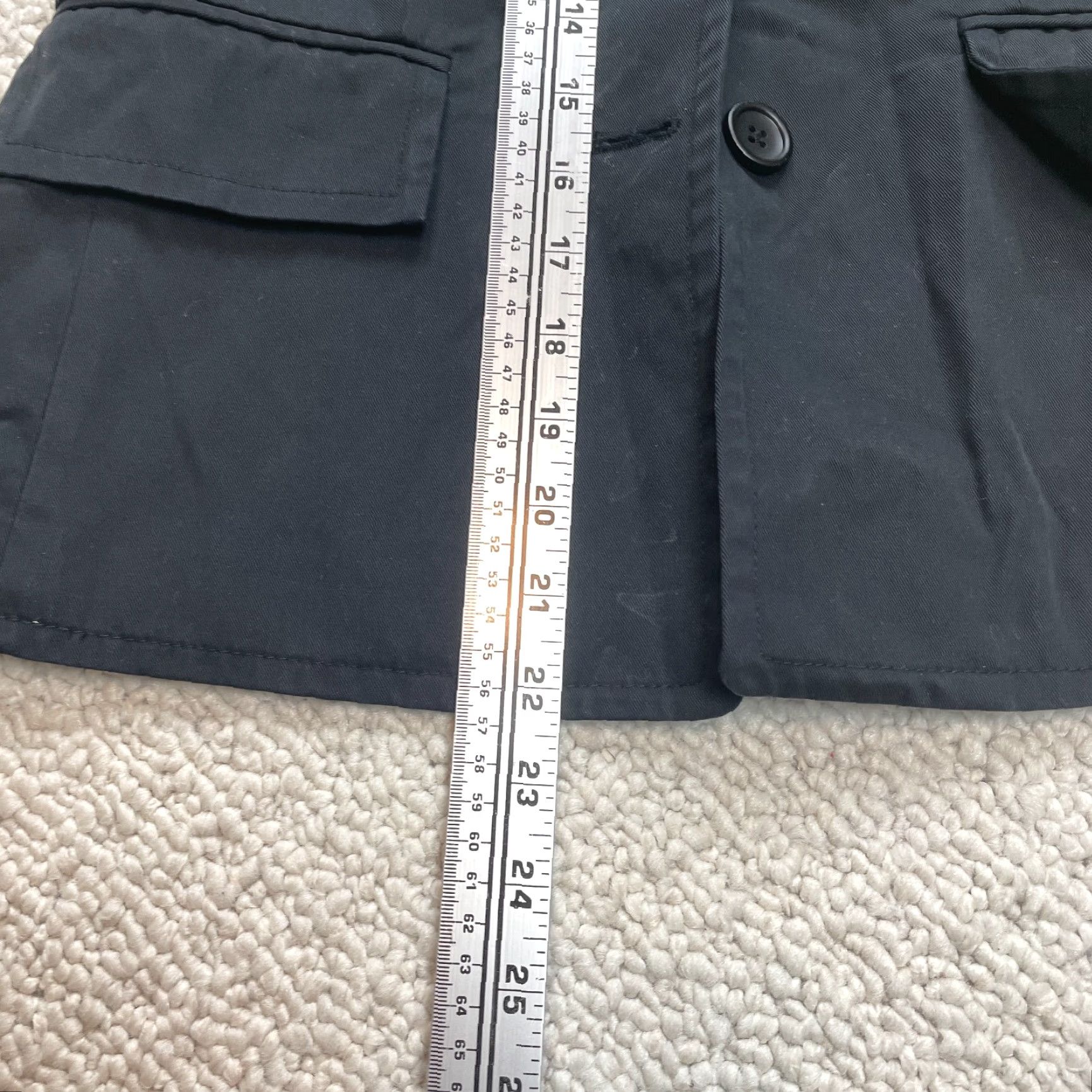 Banana Republic Banana Republic Blazer Womens 0 Black Cotton Two Button Minimalist Suit Size XS / US 0-2 / IT 36-38 - 5 Thumbnail