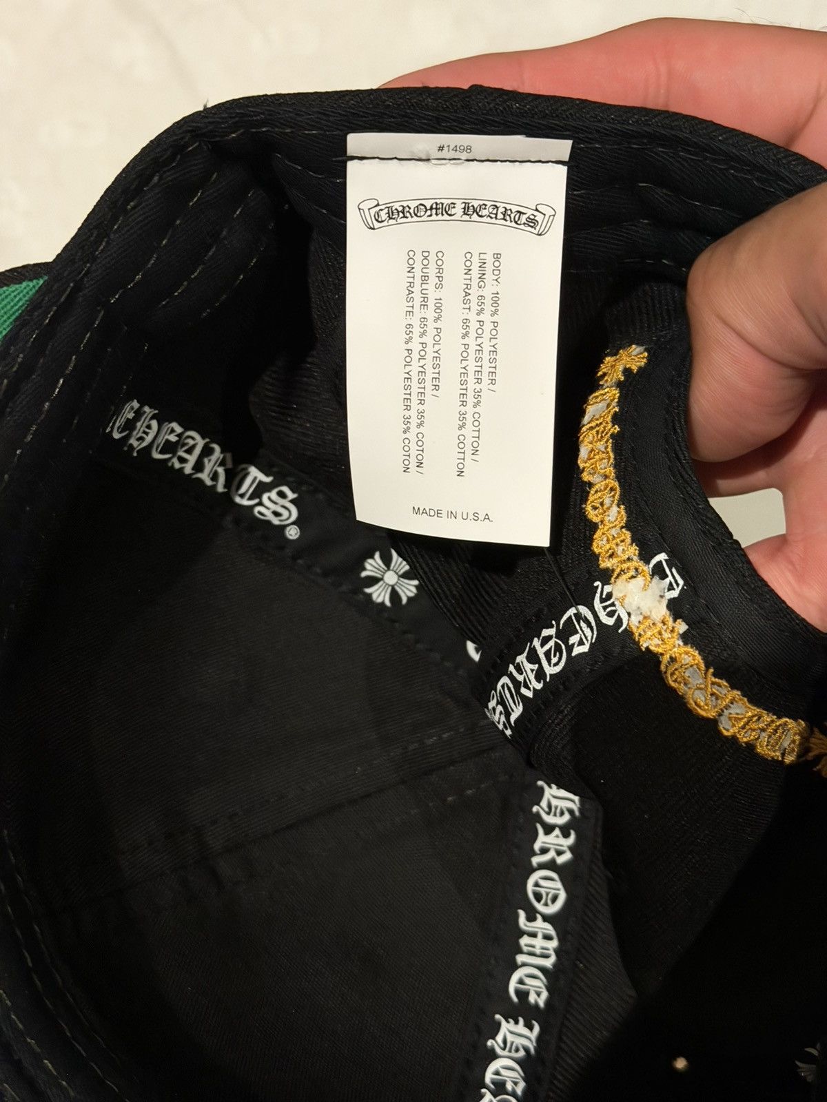 Chrome Hearts Chrome Hearts Black Gold CH Baseball Cap Embroidered Logo Size ONE SIZE - 3 Thumbnail