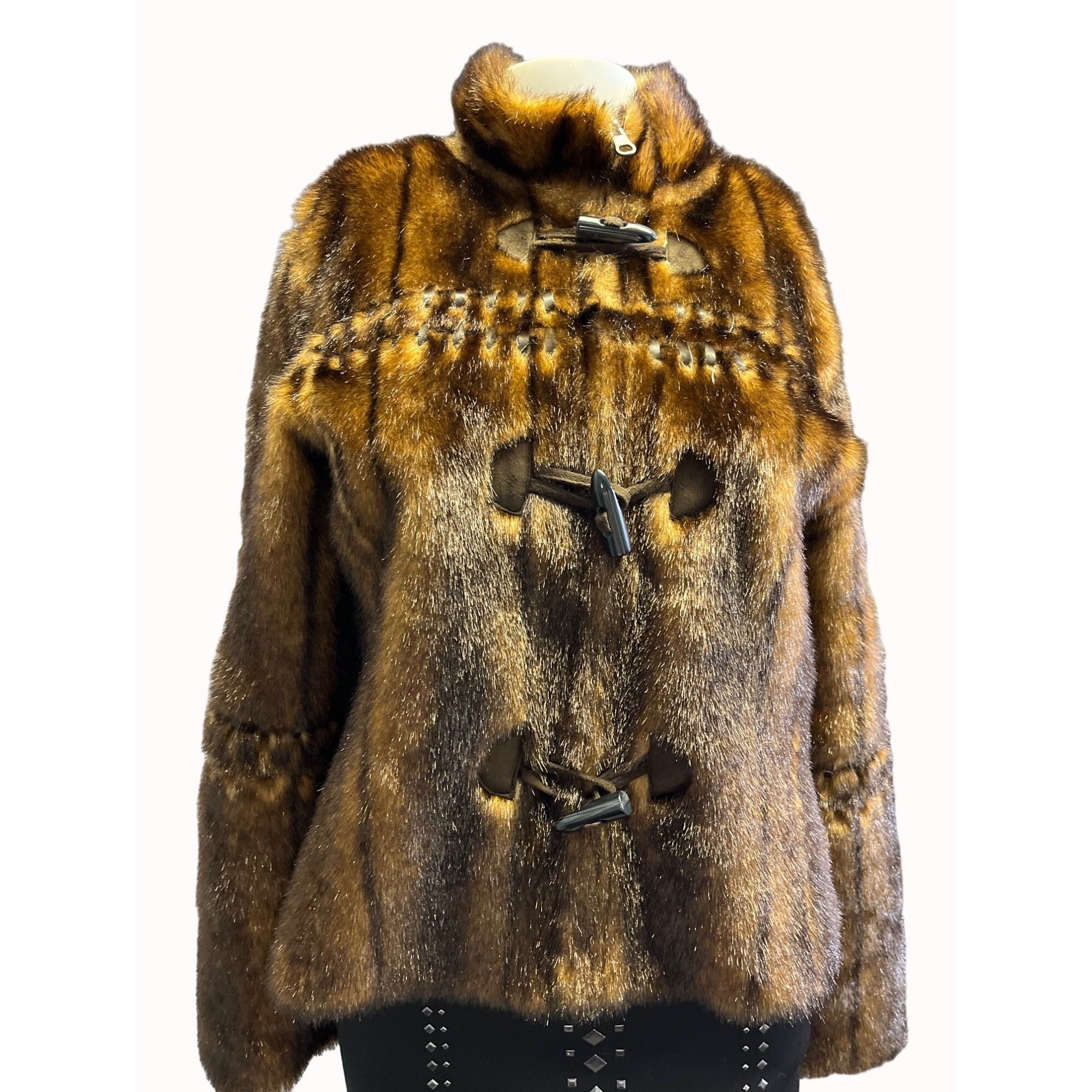 Other Vintage Women's Brown Faux Fur Reversible Coat Size L SKU 57 Size L / US 10 / IT 46 - 1 Thumbnail