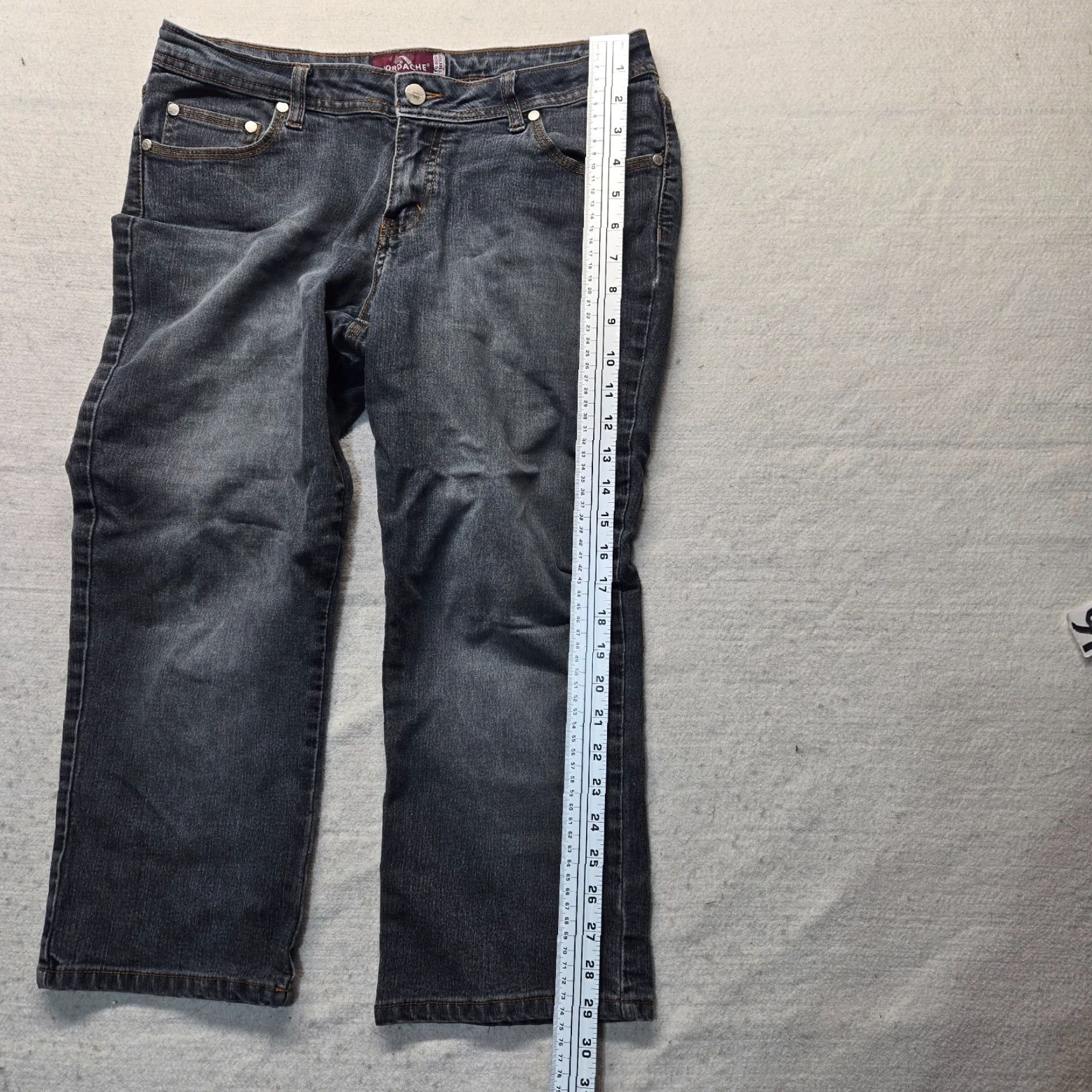 Jordache Jordache Pants - Junior Bootcut Low Rise Stretch Cotton Blend Black - Size 11 (Juniors) - Women’s Casual Straight Leg Size 11-12 Size 32" / US 10 / IT 46 - 5 Thumbnail