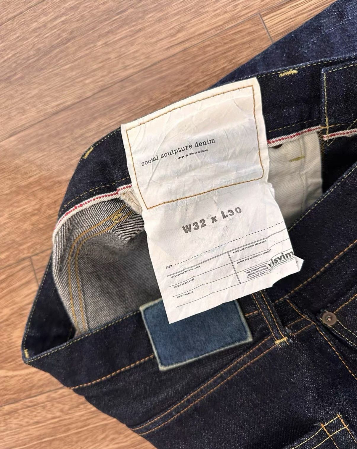 Visvim VISVIM SOCIAL SCULPTURE UNWASHED Raw denim jeans Size US 32 / EU 48 - 4 Thumbnail