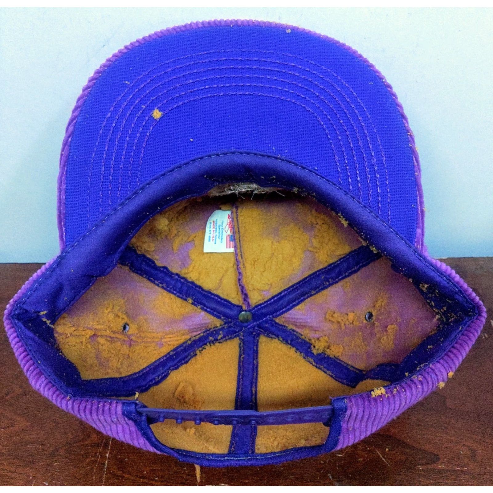 Vintage VINTAGE United Steel Workers Of America Logo Corduroy Purple Snapback Trucker Hat Size ONE SIZE - 6 Thumbnail