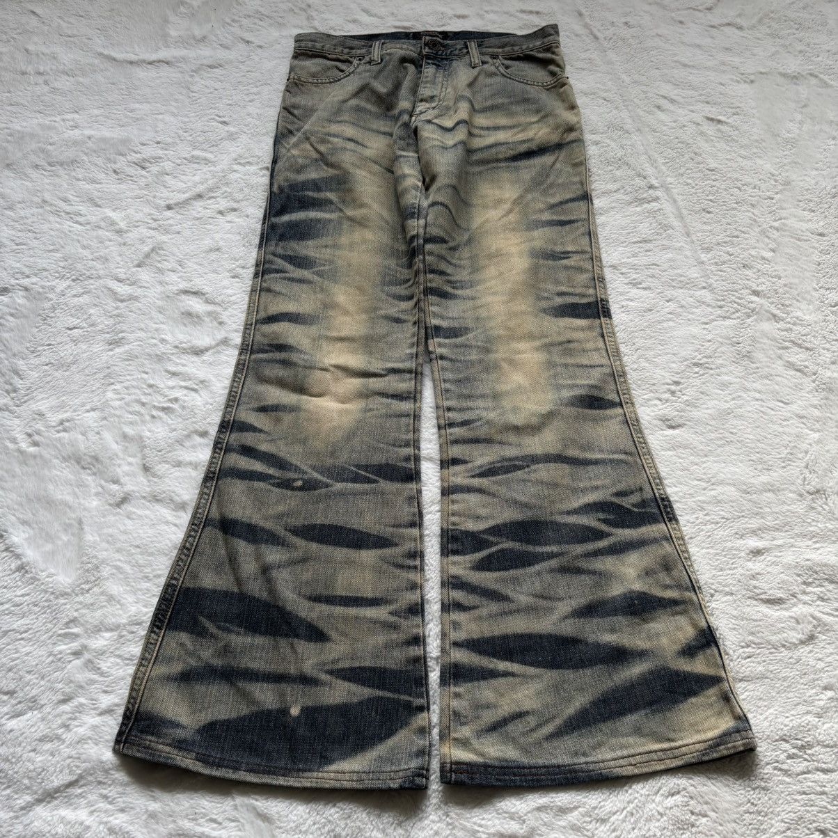Tornado Mart Mudwash Flared Claw Mark Denim Made in Italy Brand Energie Size US 28 / EU 44 - 1 Thumbnail