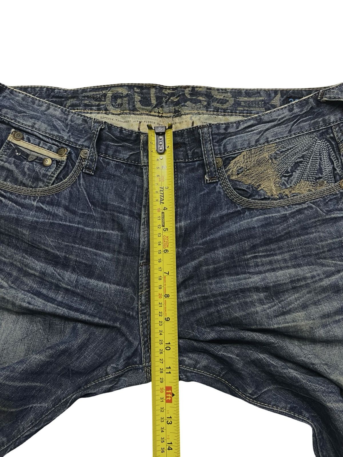 Guess Vintage GUESS Rebel Stretching Denim Jeans Made in USA W37 Size US 37 - 17 Thumbnail
