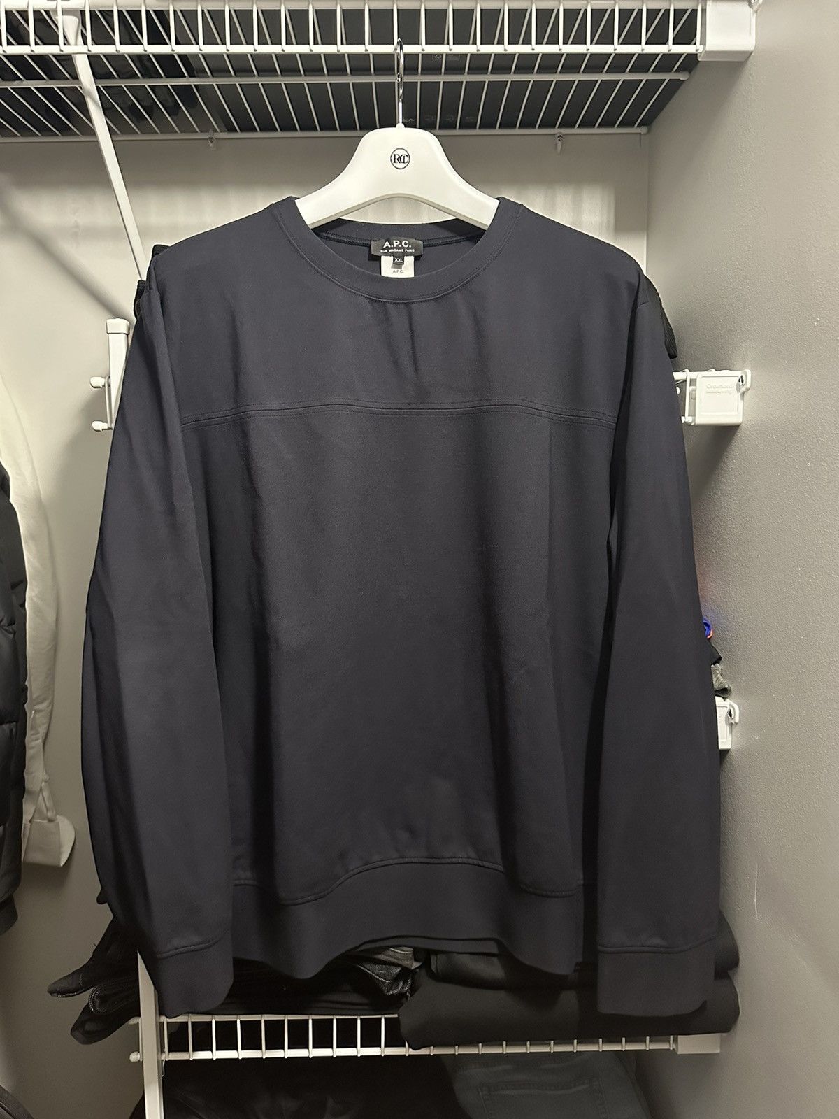 A.P.C. A.P.C. Navy Sweatshirt Size US XXL / EU 58 / 5 - 1 Thumbnail