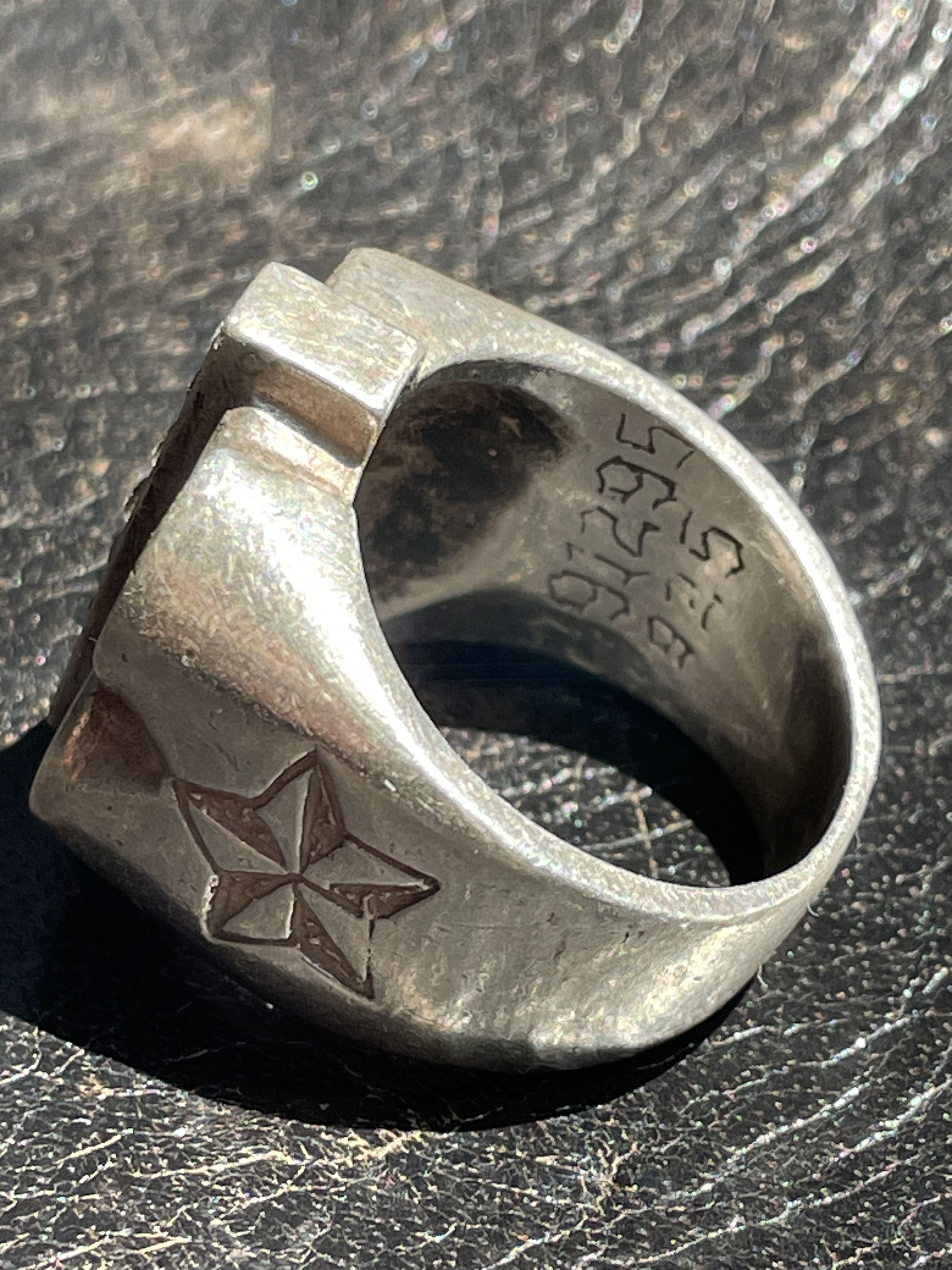 291295=Homme Rare Vintage 291295 Sterling Silver Dollar Sign Ring Size ONE SIZE - 5 Thumbnail