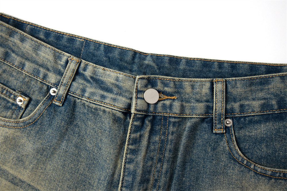 Japanese Brand × Jean Men's punk gradient washed straight distressed jeans y2k Size US 32 / EU 48 - 3 Thumbnail