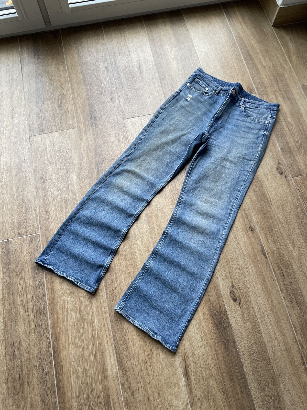 Vintage Vintage Flared Jeans Dirty Avant Garde Slim Japanese wide Size US 32 / EU 48 - 2 Thumbnail