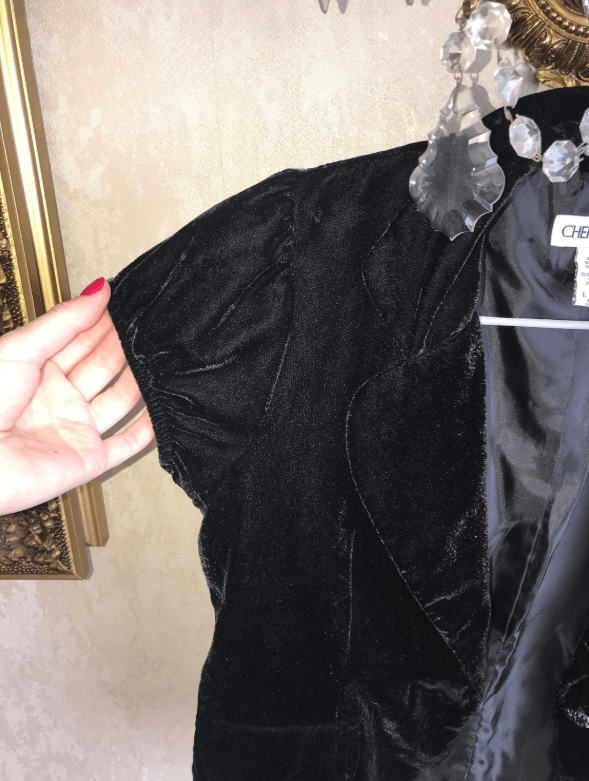 Cherokee 90s Vintage Black Velvet Bolero by Cherokee. Size XS / US 0-2 / IT 36-38 - 10 Thumbnail