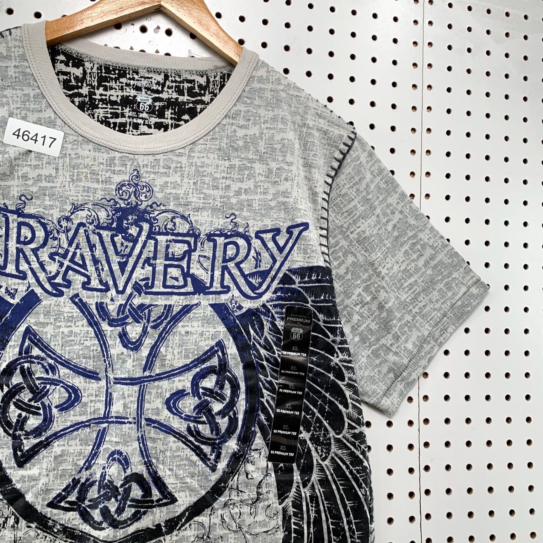 Route 66 VINTAGE Route 66 T-Shirt Mens XL Gray Gothic Cross Bravery Y2K Affliction Vintage Y2K Bravery Gothic Cross Shirt Mens XL Gray Route 66 Affliction Size US XL / EU 56 / 4 - 3 Thumbnail