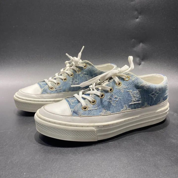 Louis Vuitton Louis Vuitton Stellar Casual Sneakers in Denim Blue -2508 Size US 4 / IT 34 - 1 Thumbnail