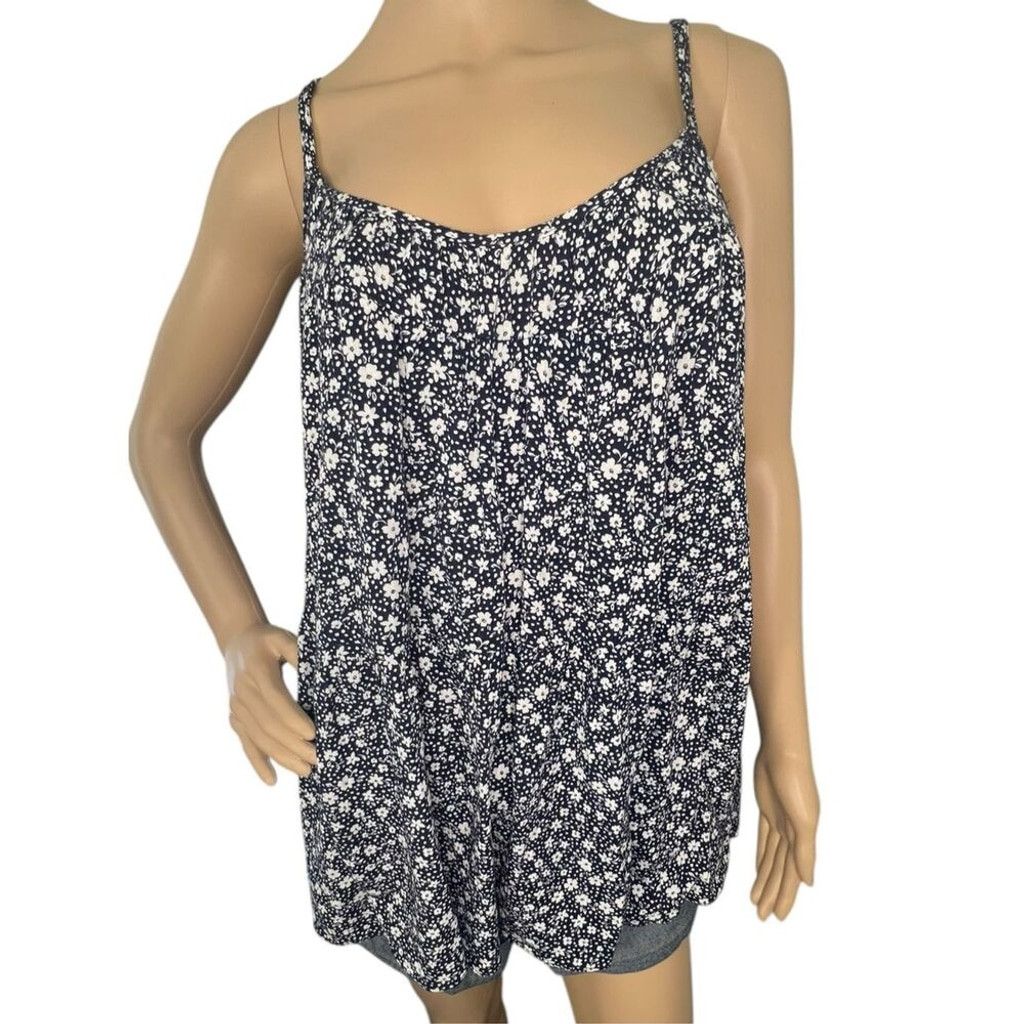 Torrid Torrid Floral Patterned Flowy Loose Fit Spaghetti Strap Tank Size XXS / US 00 / IT 34 - 1 Thumbnail