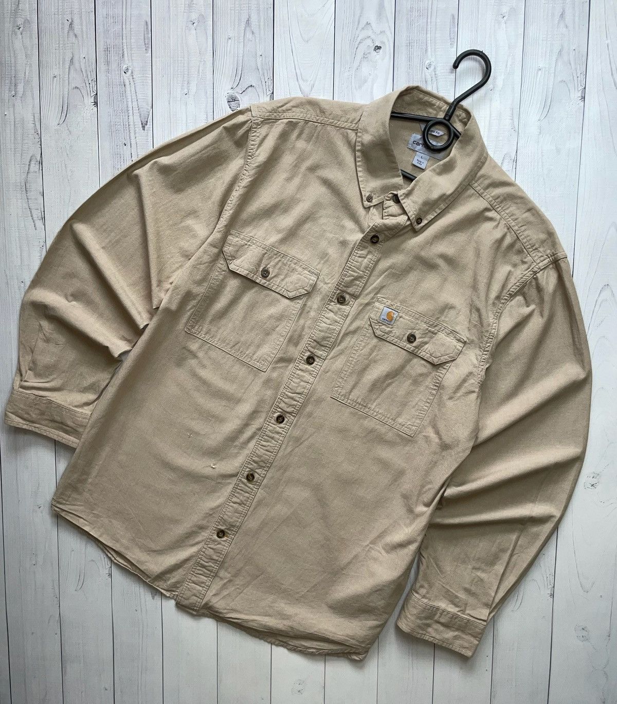 Vintage Vintage Carhartt Wip shirt logo size L Size US L / EU 52-54 / 3 - 1 Thumbnail