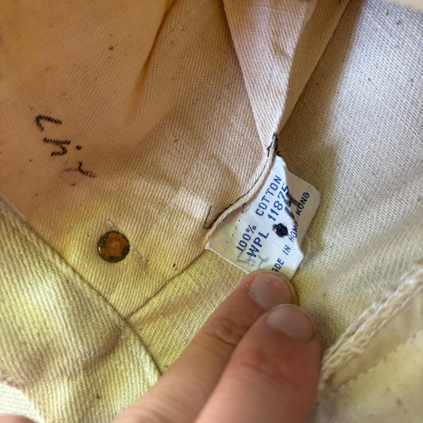 Vintage 1950s Stiff Cotton Tan Western Cowgirl Pants Deadstock 24x27 Size 24" / US 00 / IT 34 - 8 Thumbnail