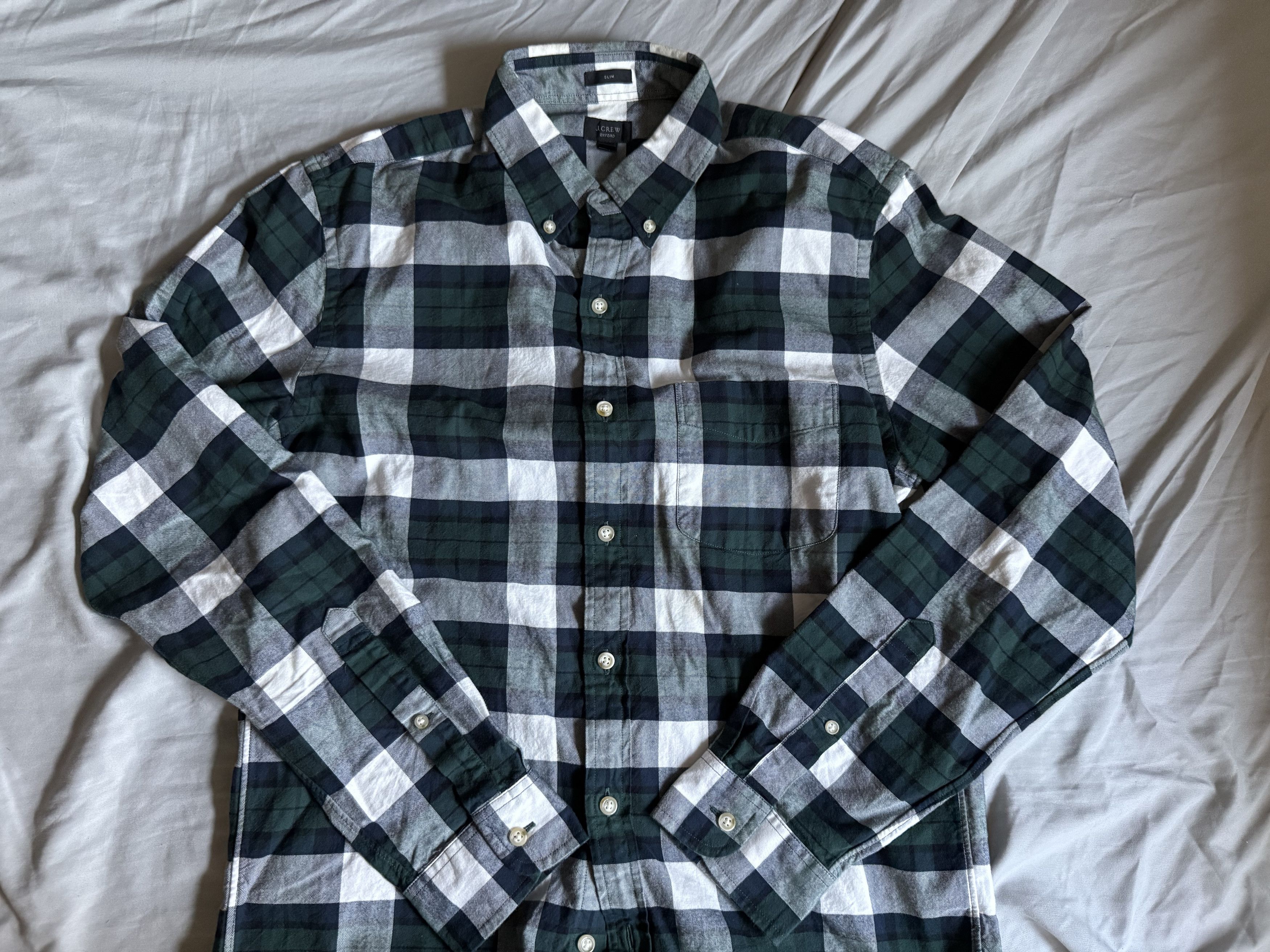 J.Crew J. Crew Plaid Button Up Oxford Shirt slim fit medium $78 Size US M / EU 48-50 / 2 - 3 Thumbnail